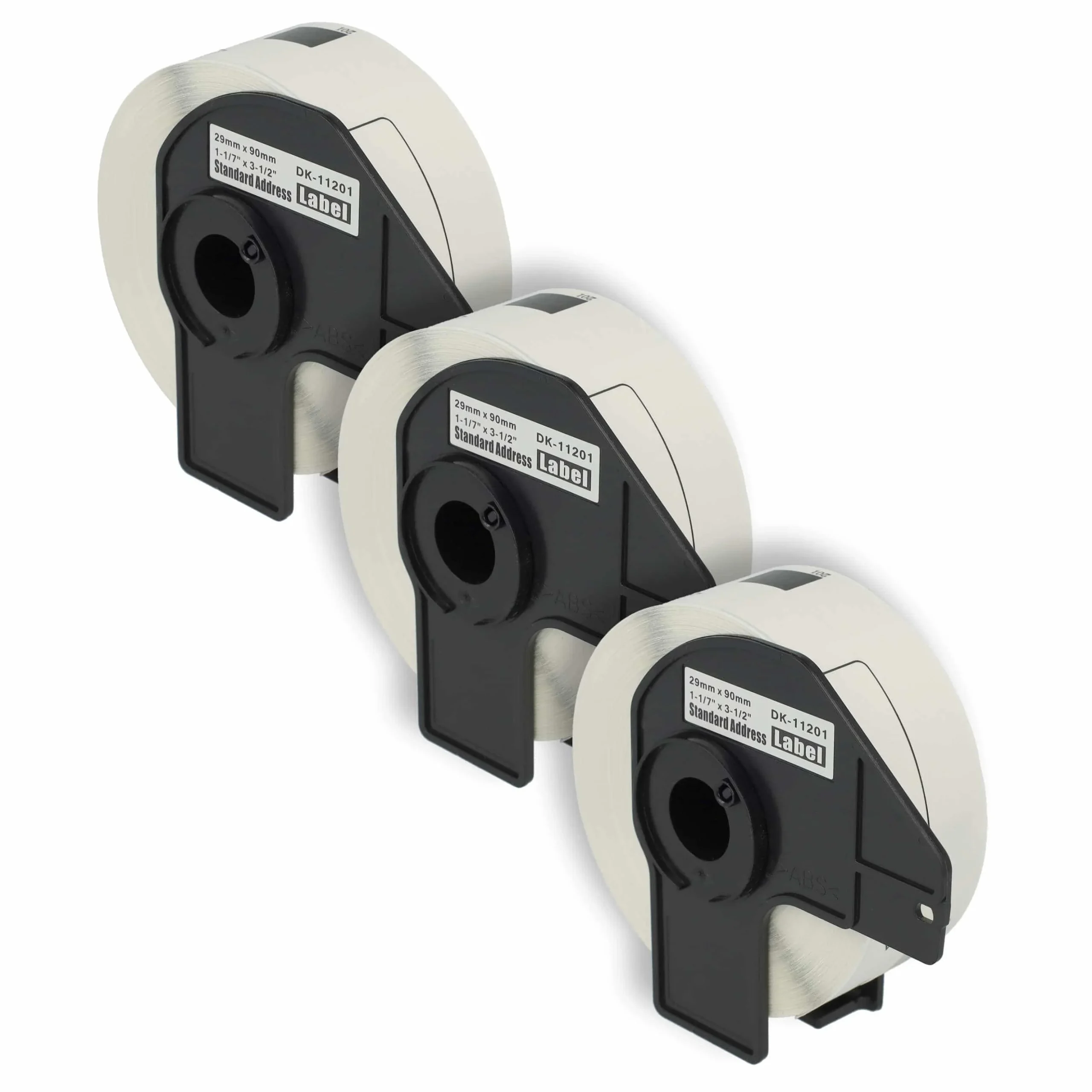 3x Étiquette remplacent Brother DK-11201 pour imprimante étiqueteuse - 29mm x 90mm + support
