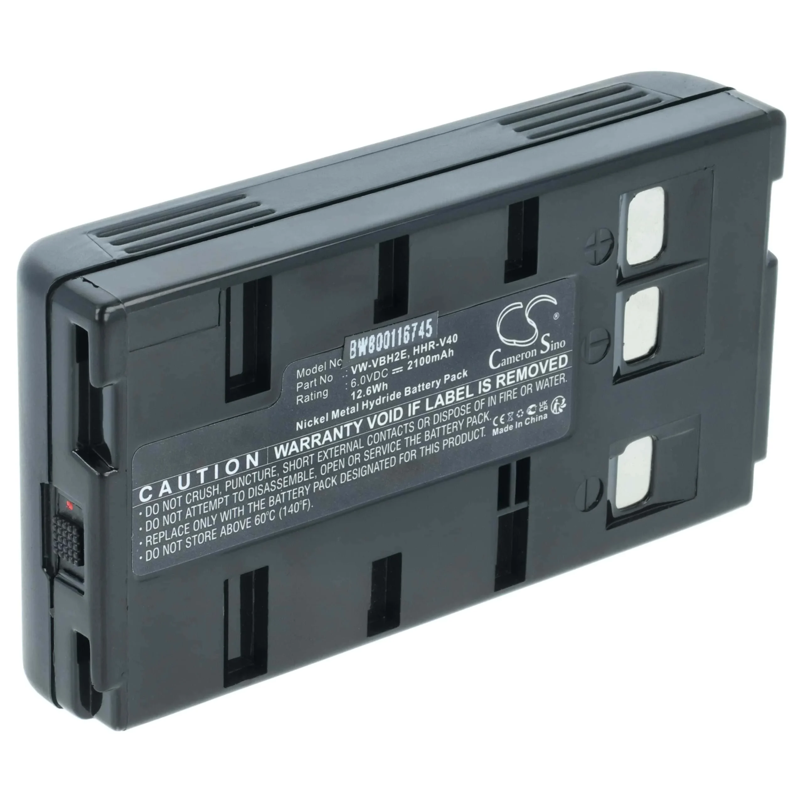 Batterie remplace JVC BN-V22U, BN-V20, BN-V22, BN-V20US, BN-V20U pour caméscope Philips- 2000mAh 6V NiMH