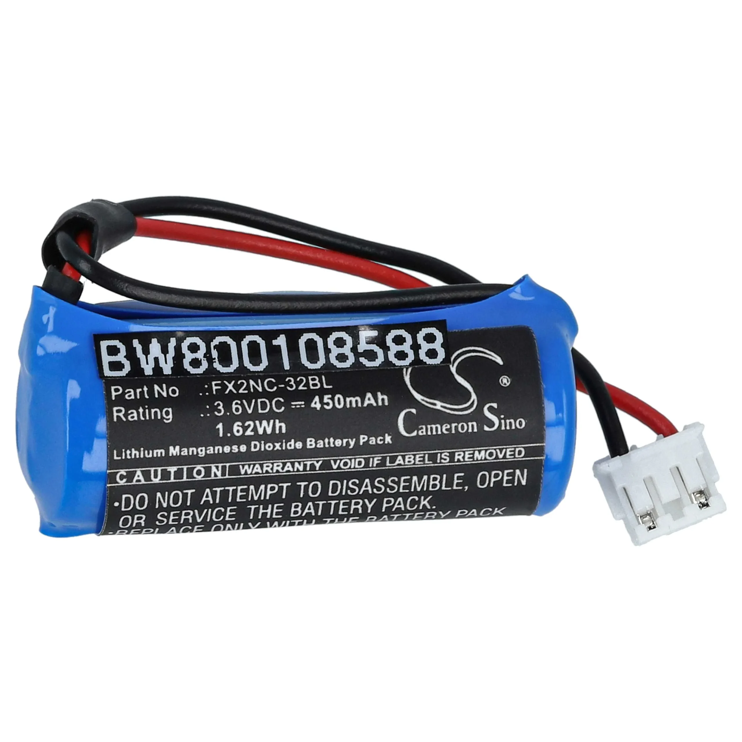 Pile remplace Mitsubishi FX2NC-32BL pour unité de contrôle - 450mAh 3,6V Li-MnO2