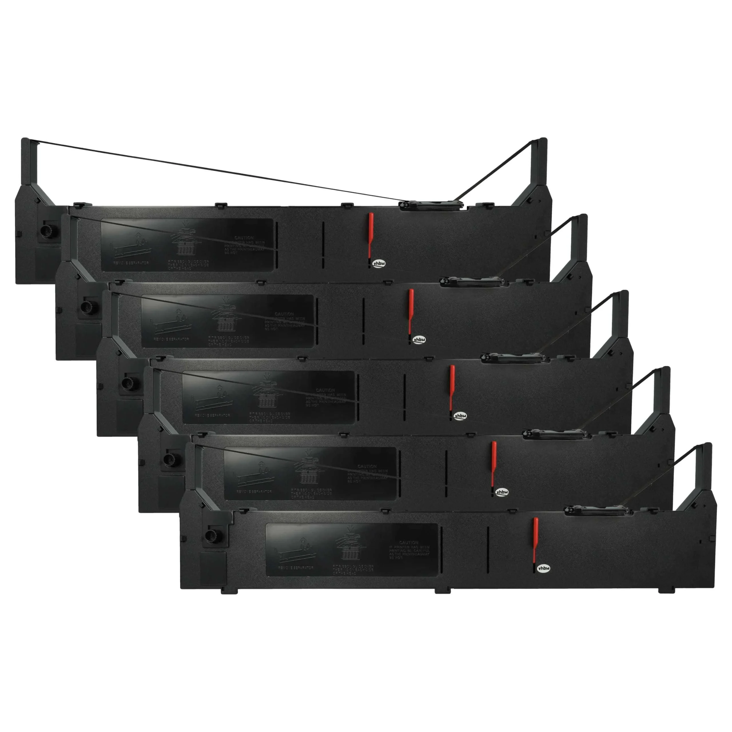5x Ruban encreur remplace Epson C13S015055 pour imprimante matricielle / étiquette - noir