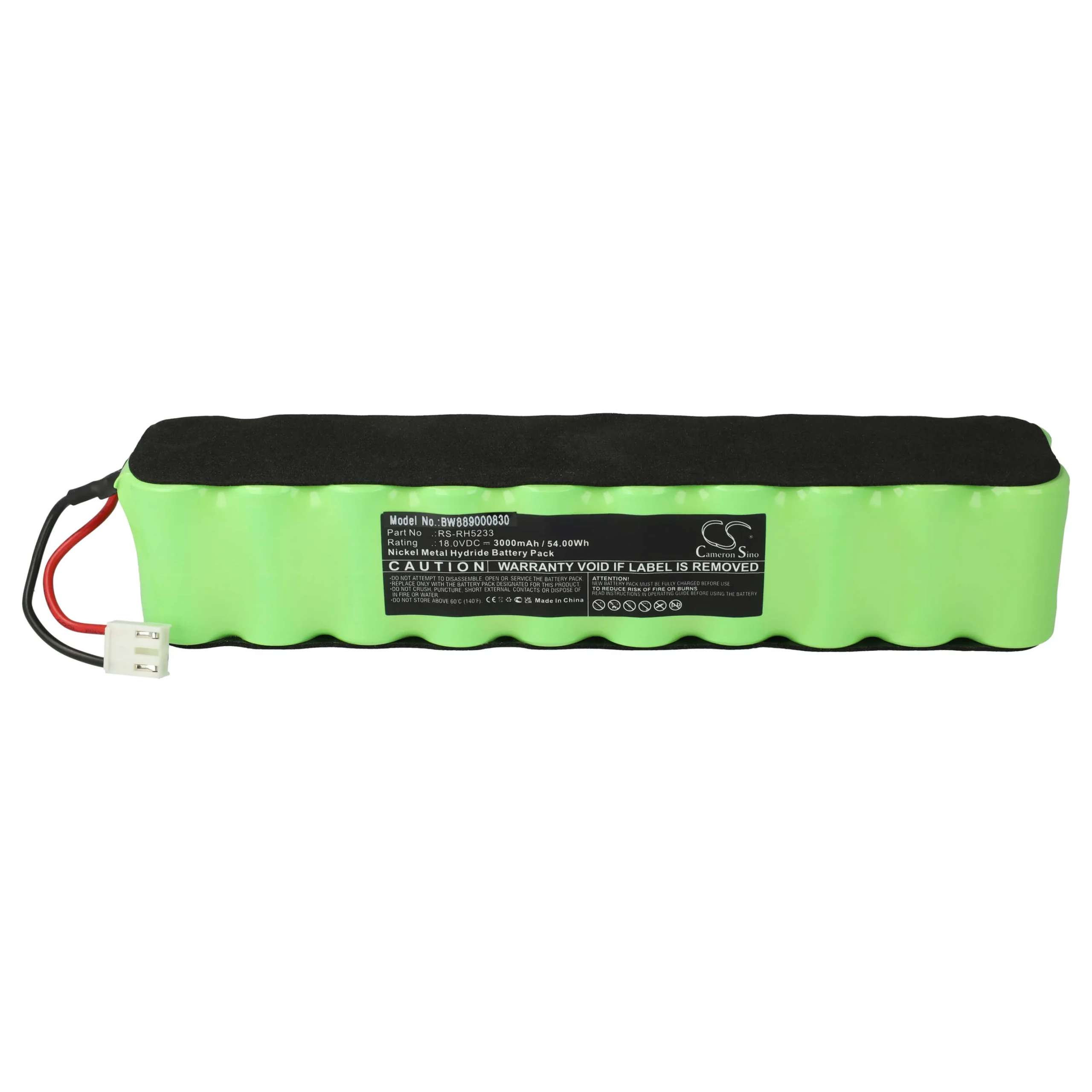 Batterie remplace Rowenta RS-RH5233 pour aspirateur Tefal - 3000mAh 18V NiMH