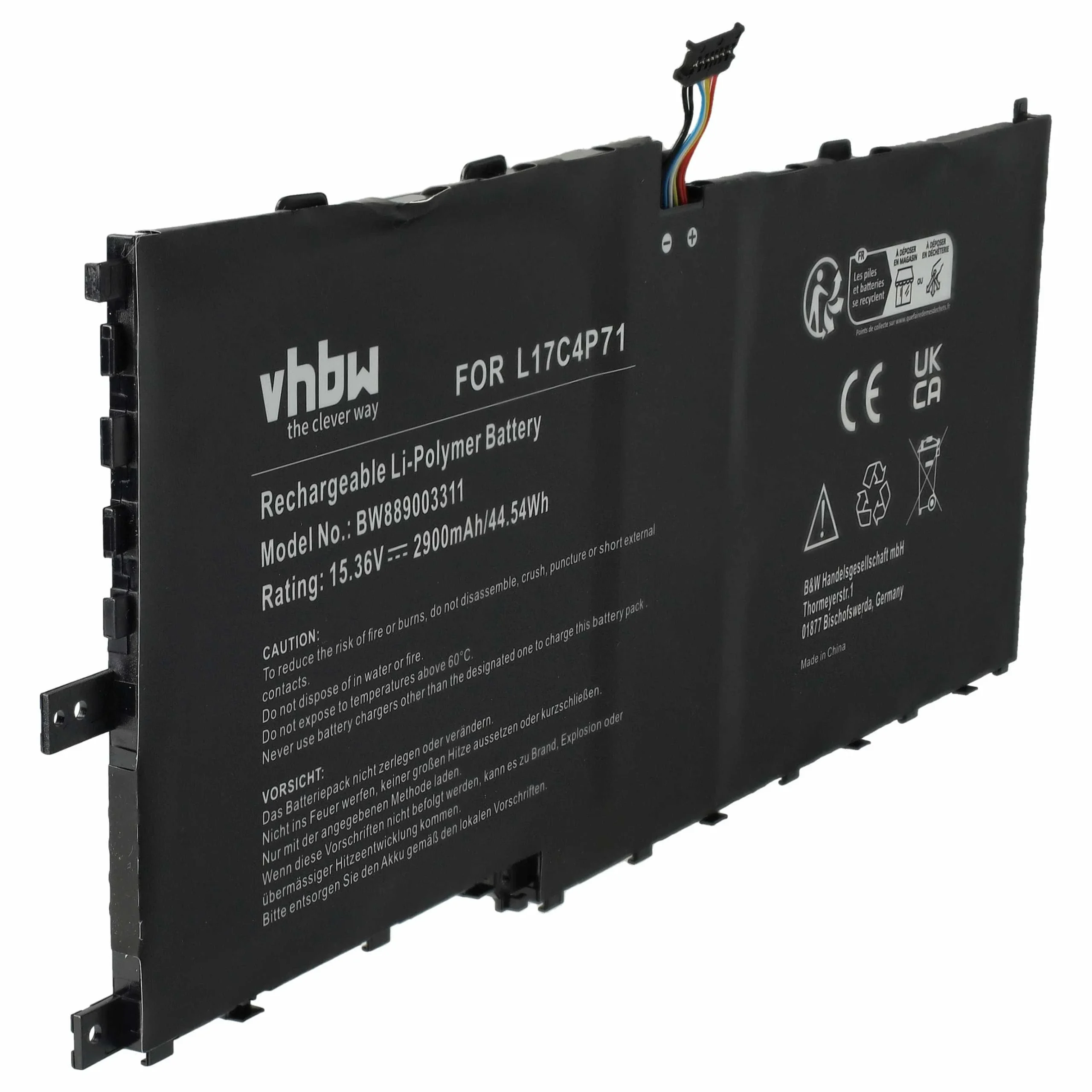 Batterie remplace Lenovo 01AV499, 01AV475, 01AV474 pour ordinateur portable Lenovo- 2900mAh 15,36V Li-polymère