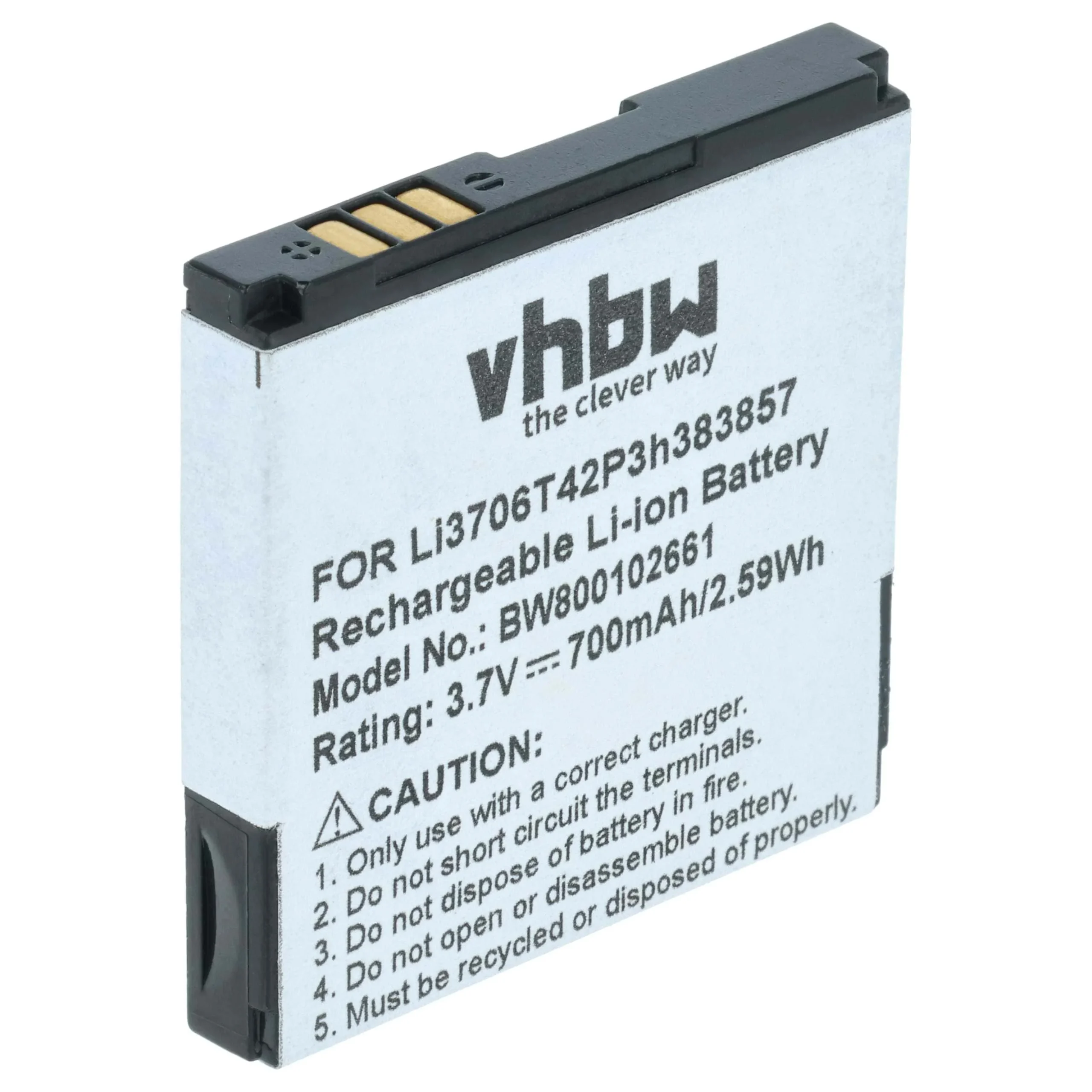 Batterie remplace ZTE Li3706T42P3h383857 téléphone portable Vodafone - 700mAh 3,7V Li-ion