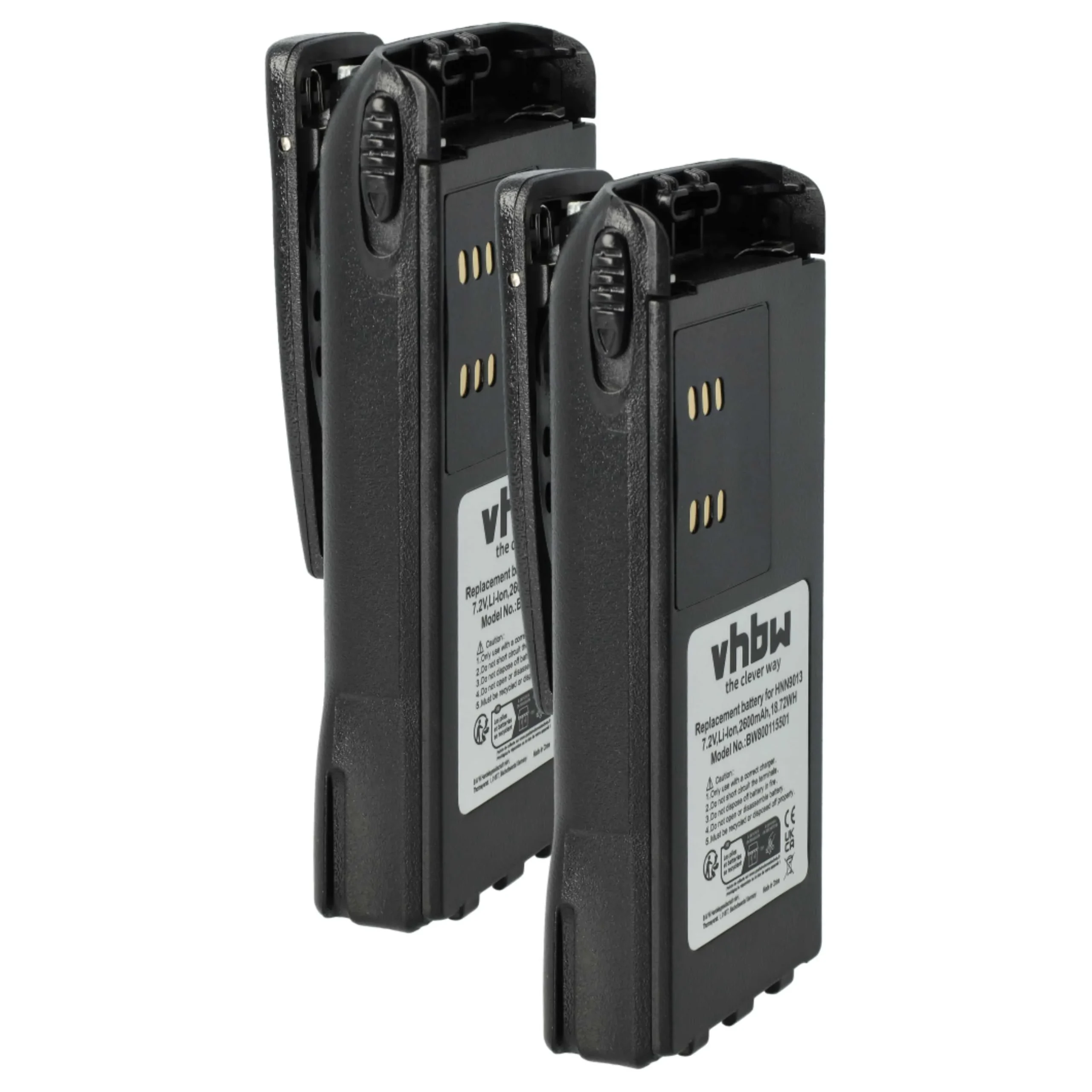 2x Batteries remplace Motorola HMNN4151, HMNN4154 pour radio talkie-walkie Motorola- 2600mAh 7,4V Li-ion