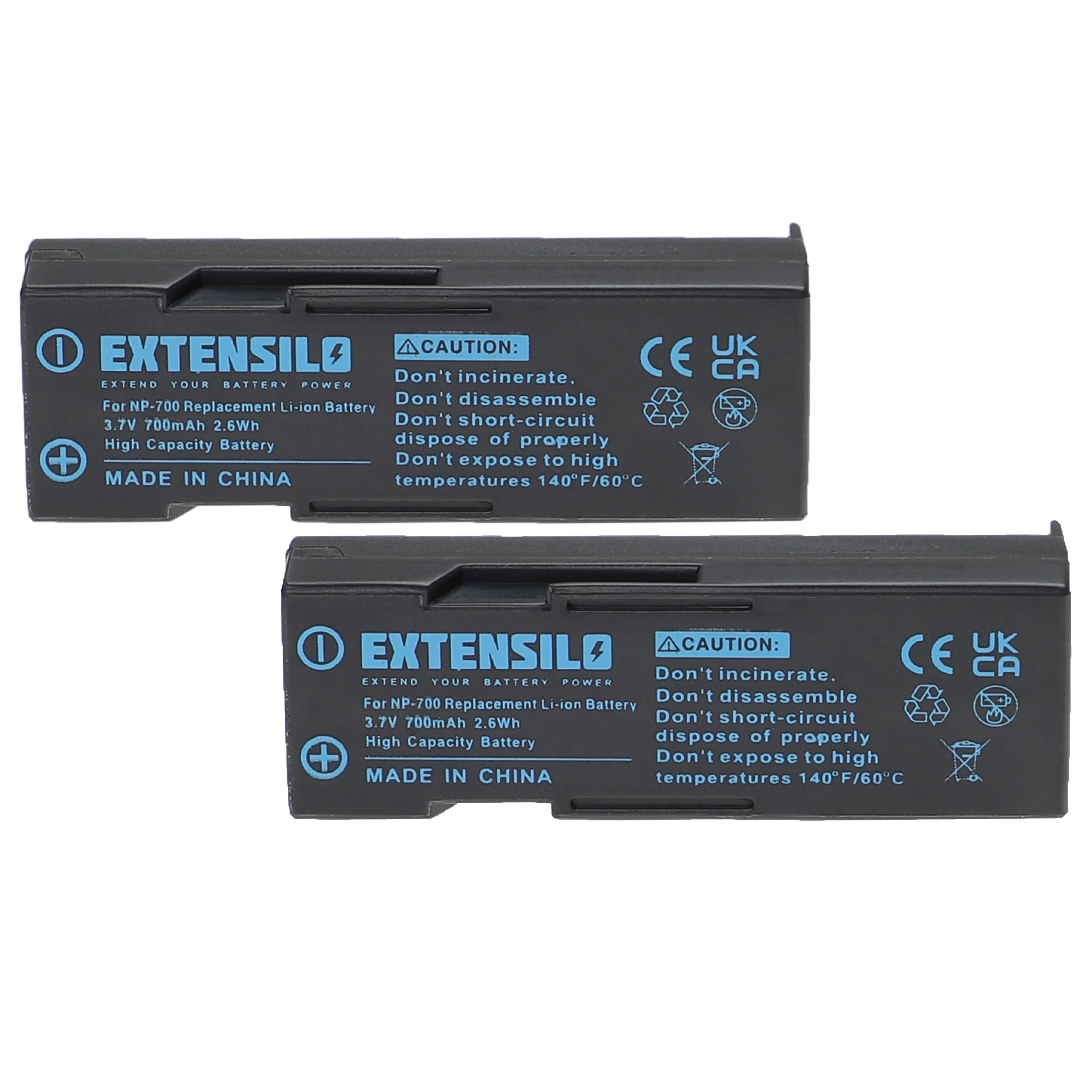 2x Batteries remplace Konica Minolta NP-700 pour appareil photo Konica Minolta- 700mAh 3,7V Li-ion