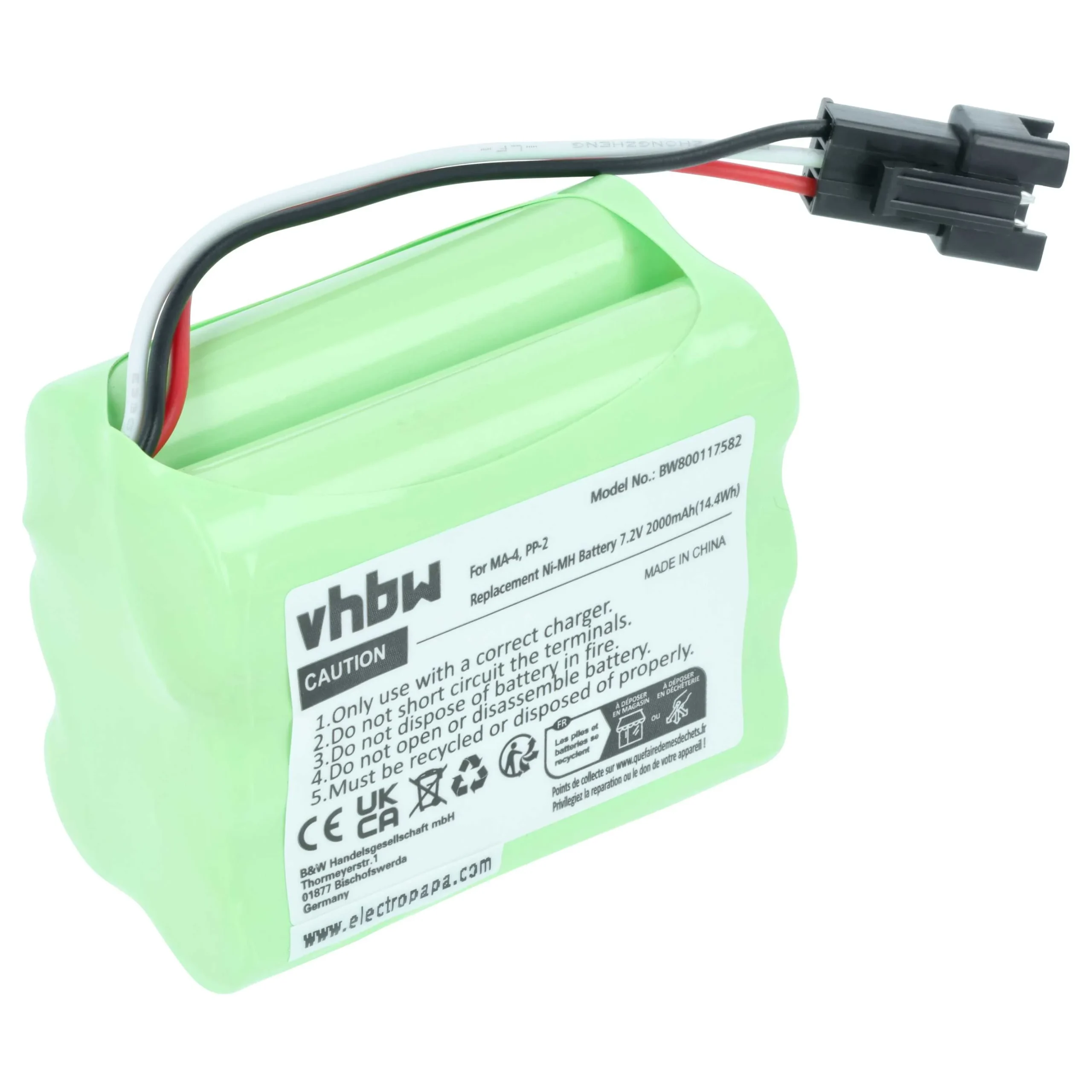 Batterie remplace Teac BP-R1, BP-R12EU, BP-R1EU, BP-R2, BP-R5 radio - 2000mAh 7,2V NiMH