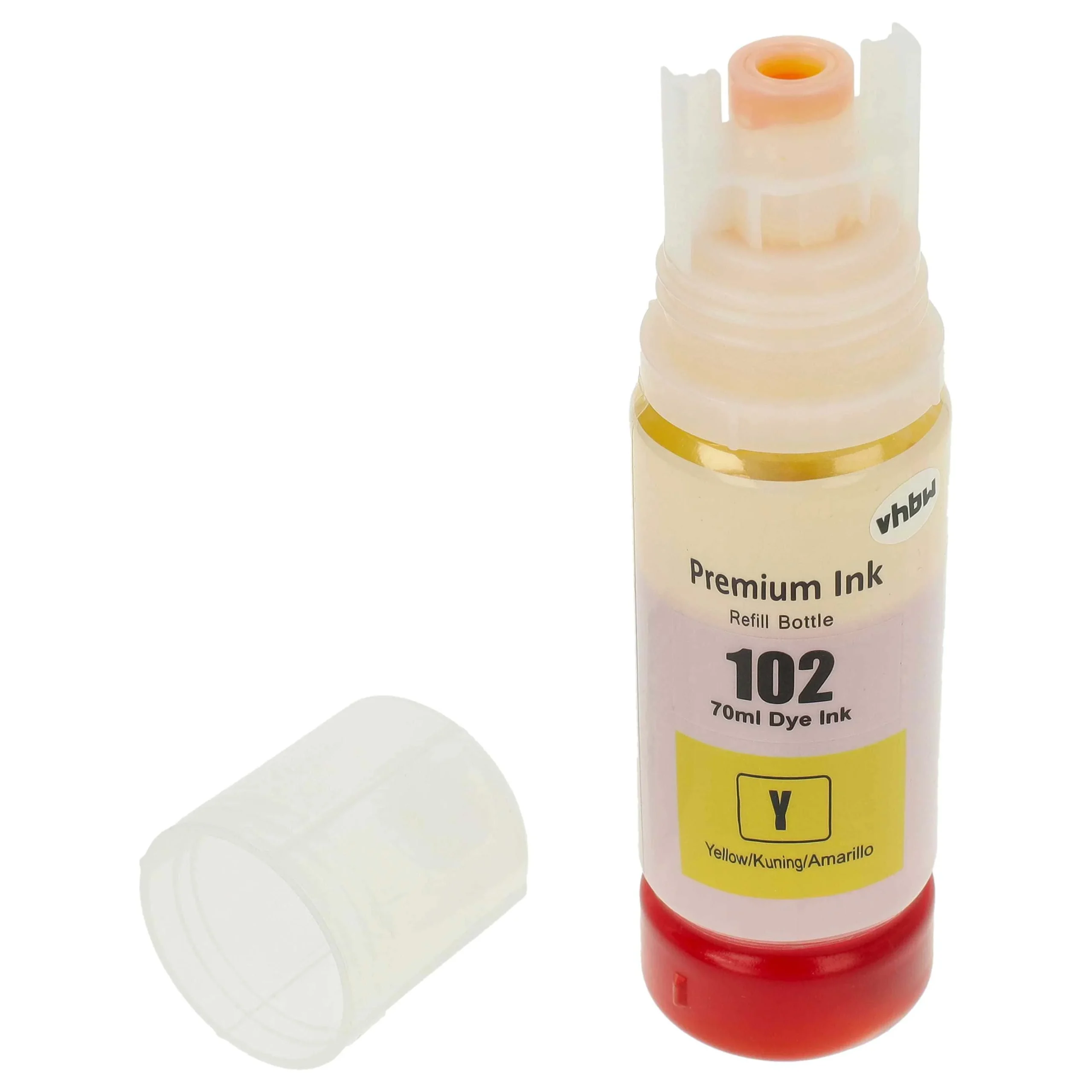Encre rechargable jaune dye remplace Epson 102 dye-yellow, C13T03R440 pour imprimante Epson, 70ml