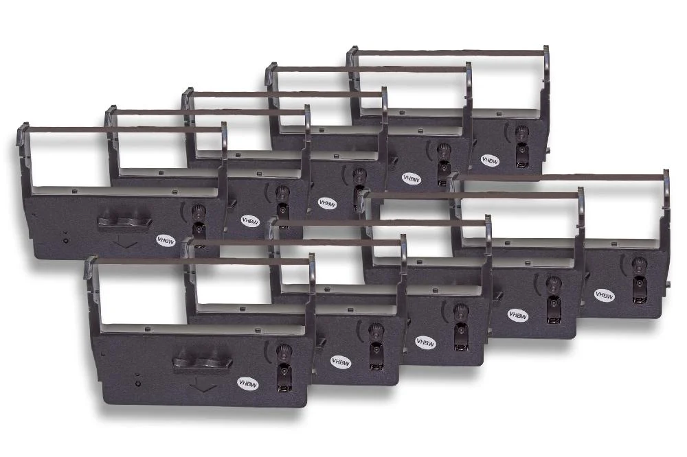 10x Ruban encreur remplace Epson ERC-37, ERC-37B, C43S015455 pour imprimante matricielle / étiquette - noir