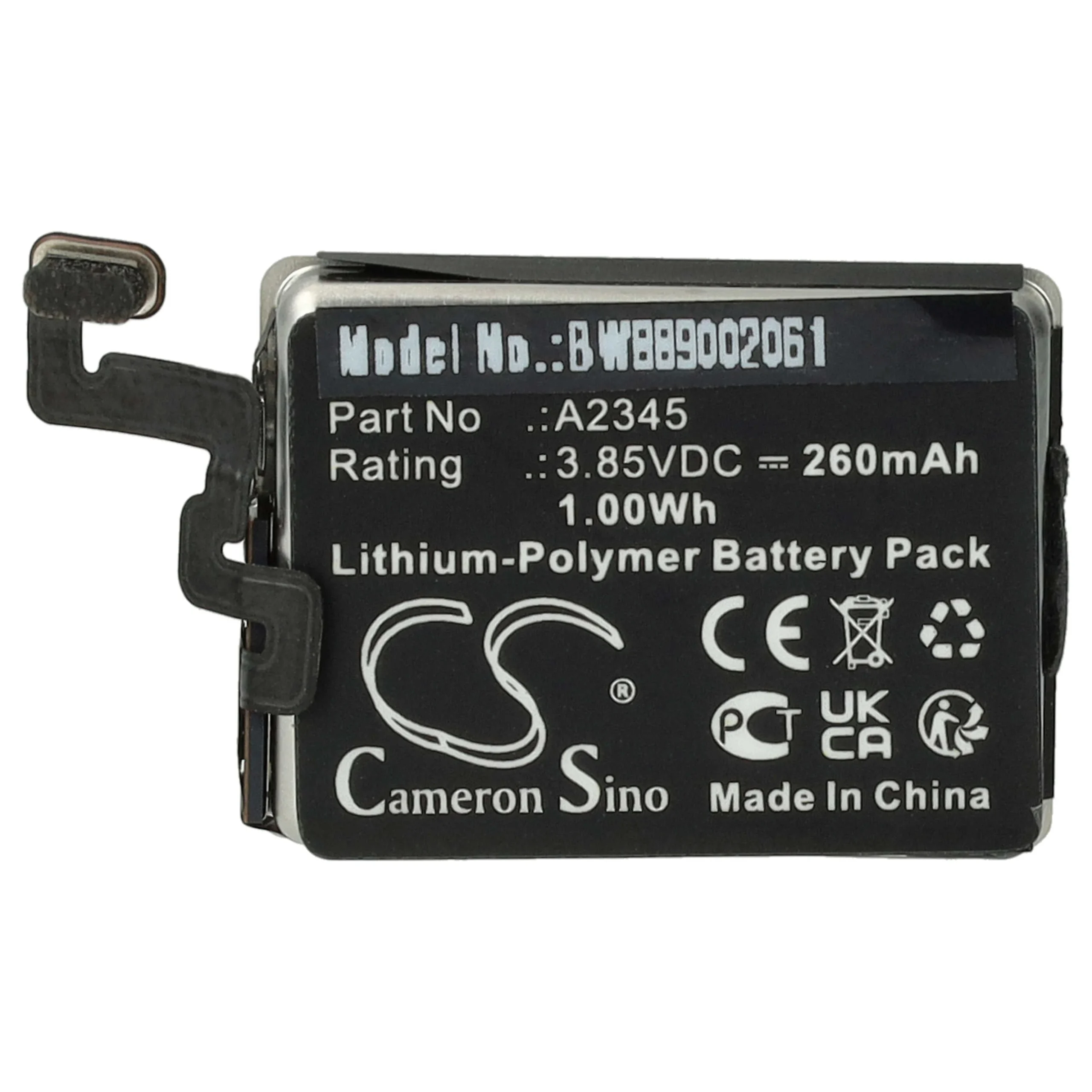 Batterie remplace Apple A2345 montre connectée - 260mAh 3,85V Li-polymère