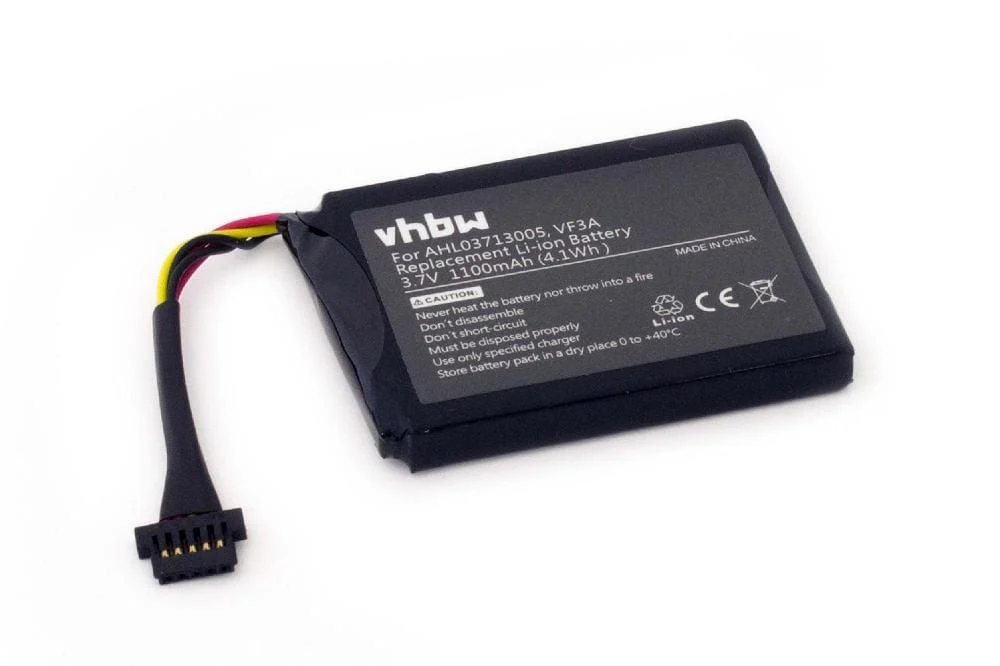 Batterie remplace TomTom VF3A, AHL03713005 pour navigation GPS TomTom - 1100mAh 3,7V Li-ion