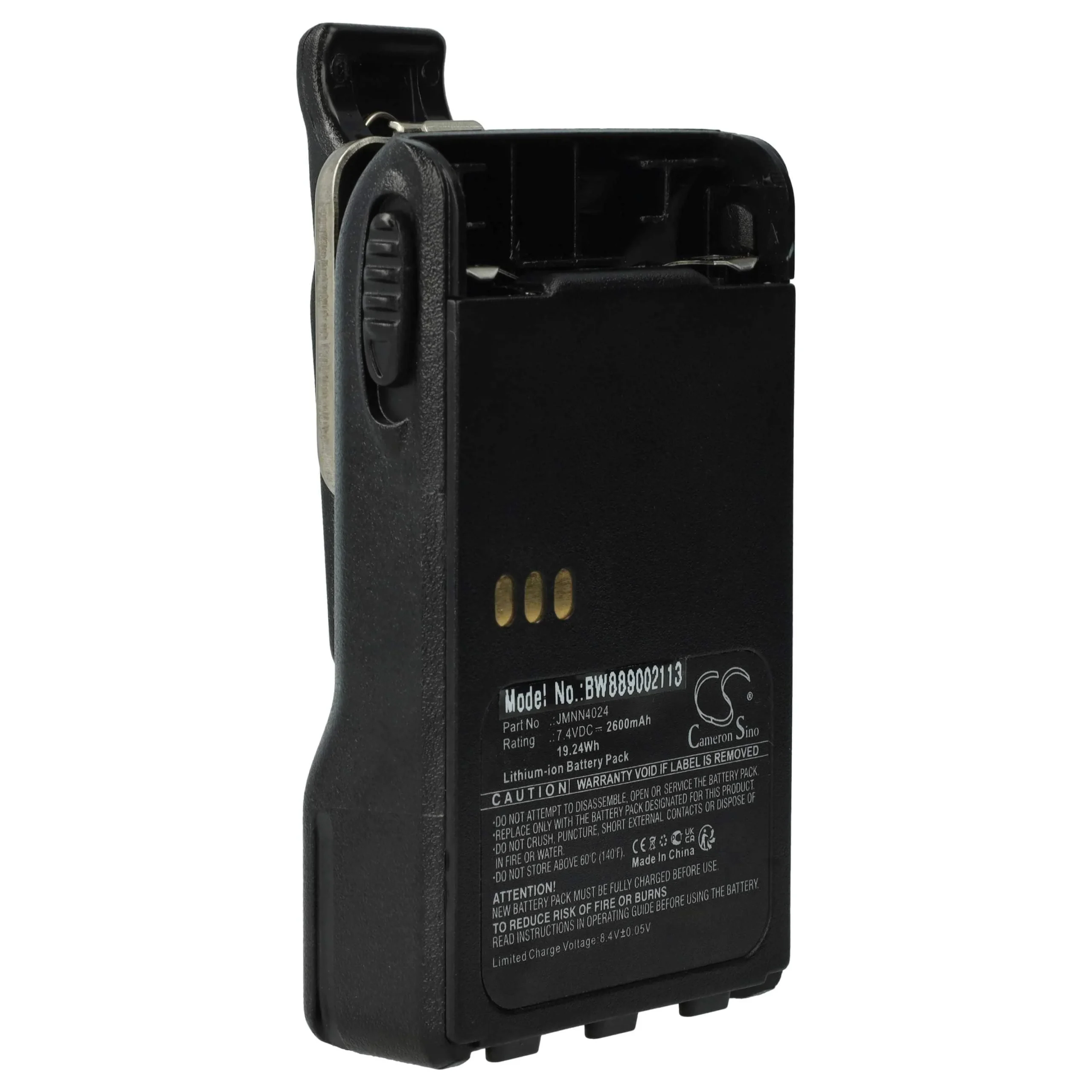 Batterie remplace Motorola JMNN4023BR, JMNN4023 pour radio talkie-walkie Motorola- 2600mAh 7,2V Li-ion