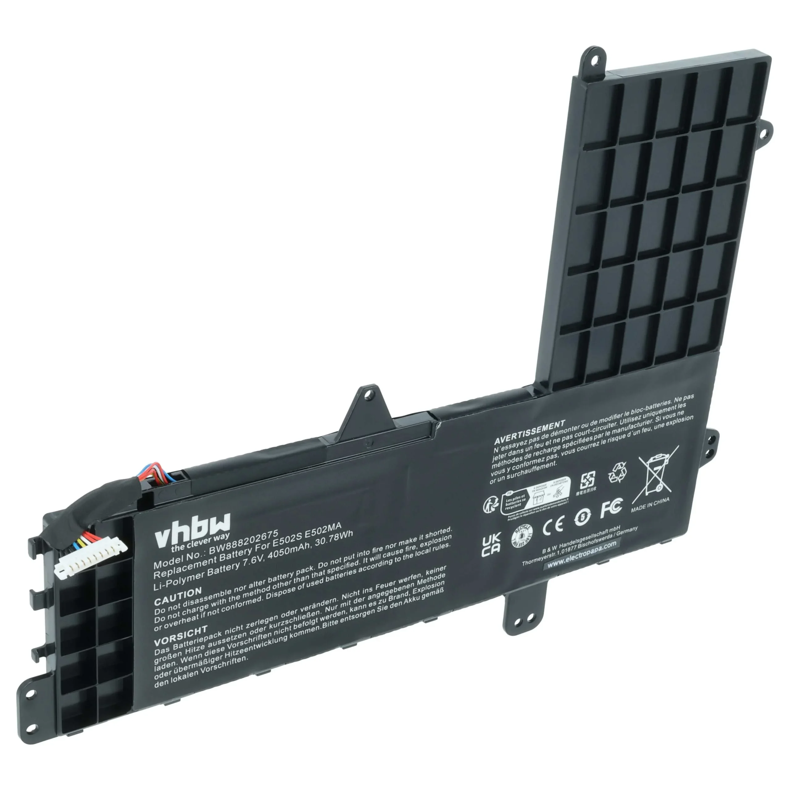 Batterie remplace Asus 0B200-01430700, 0B200-01430600 pour ordinateur portable Asus- 4050mAh 7,6V Li-polymère
