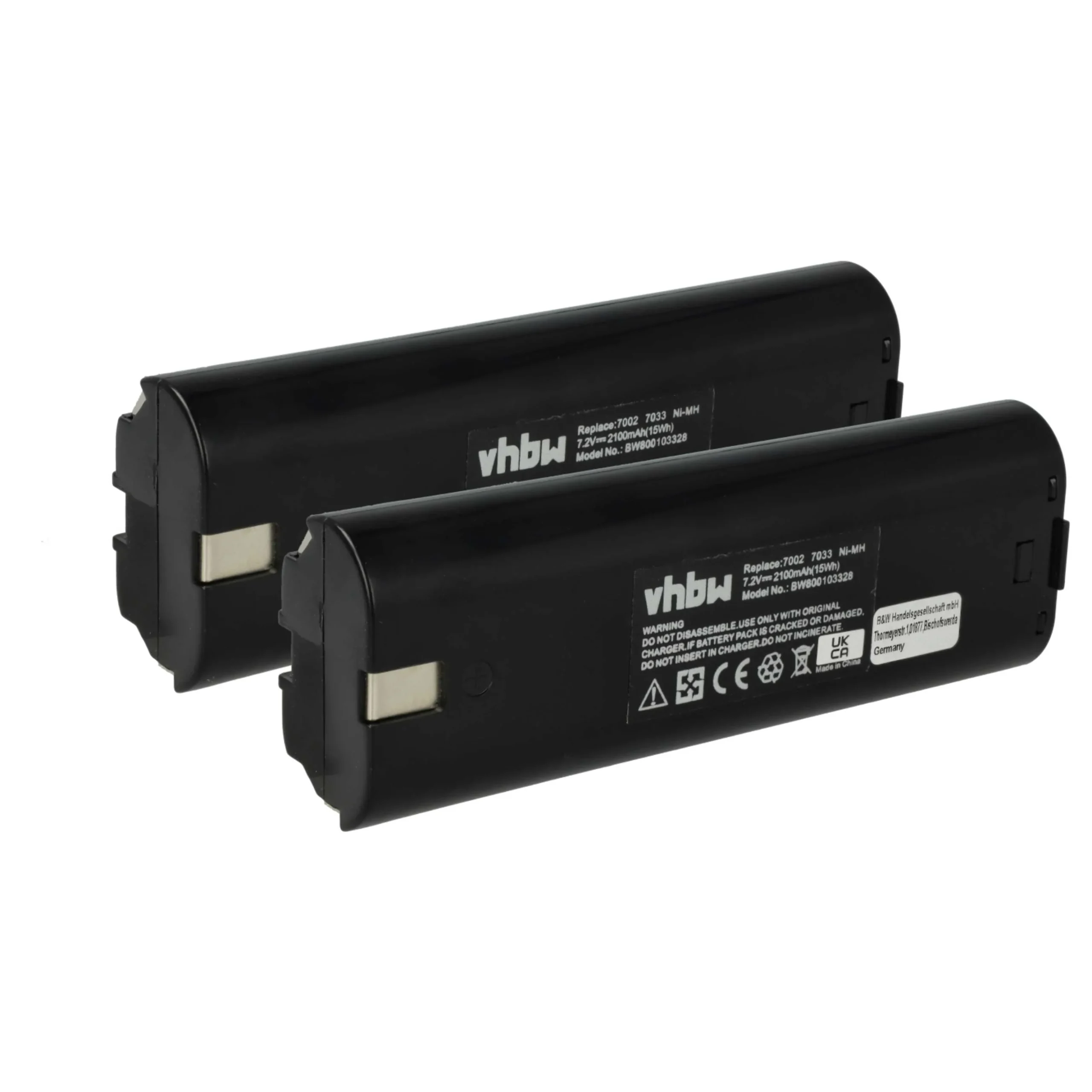 Batterie (2 pcs.) remplace Einhell 91011 outil électrique Mikrofyn - 2,1Ah 7,2V NiMH