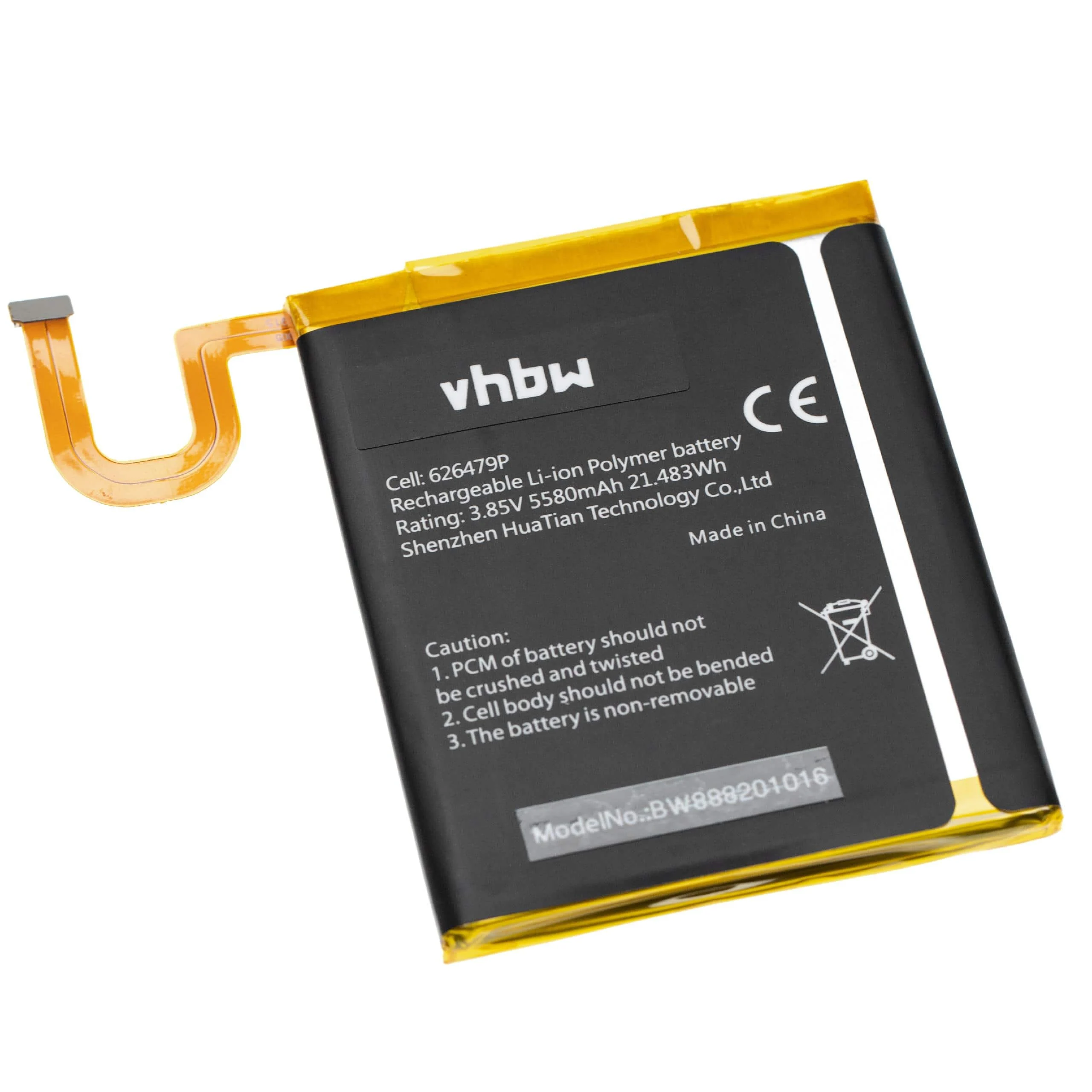 Batterie remplace Blackview 626479P téléphone portable Blackview - 5580mAh 3,85V Li-ion