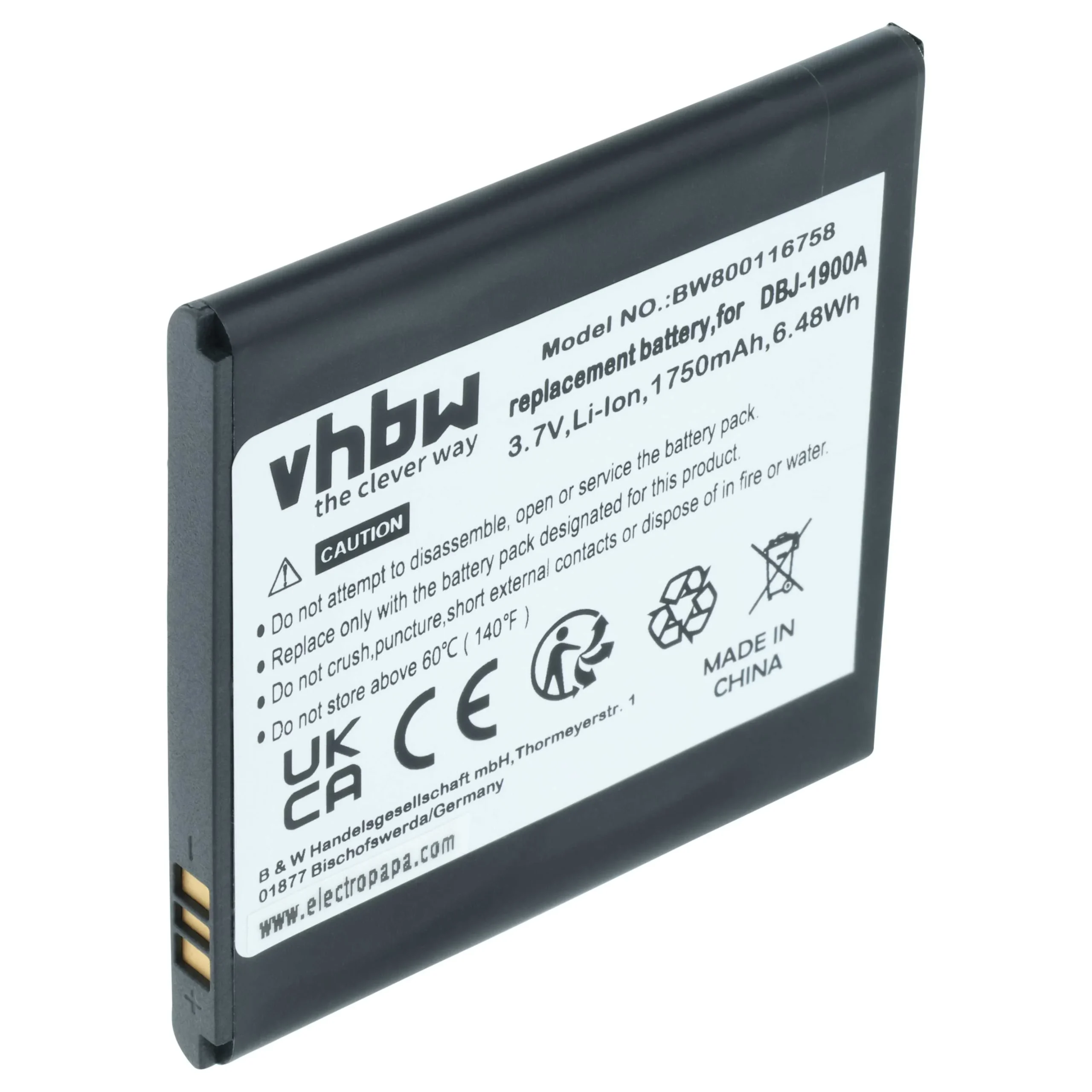 Batterie remplace Doro DBJ-1900A téléphone portable senior Doro - 1750mAh 3,7V Li-ion
