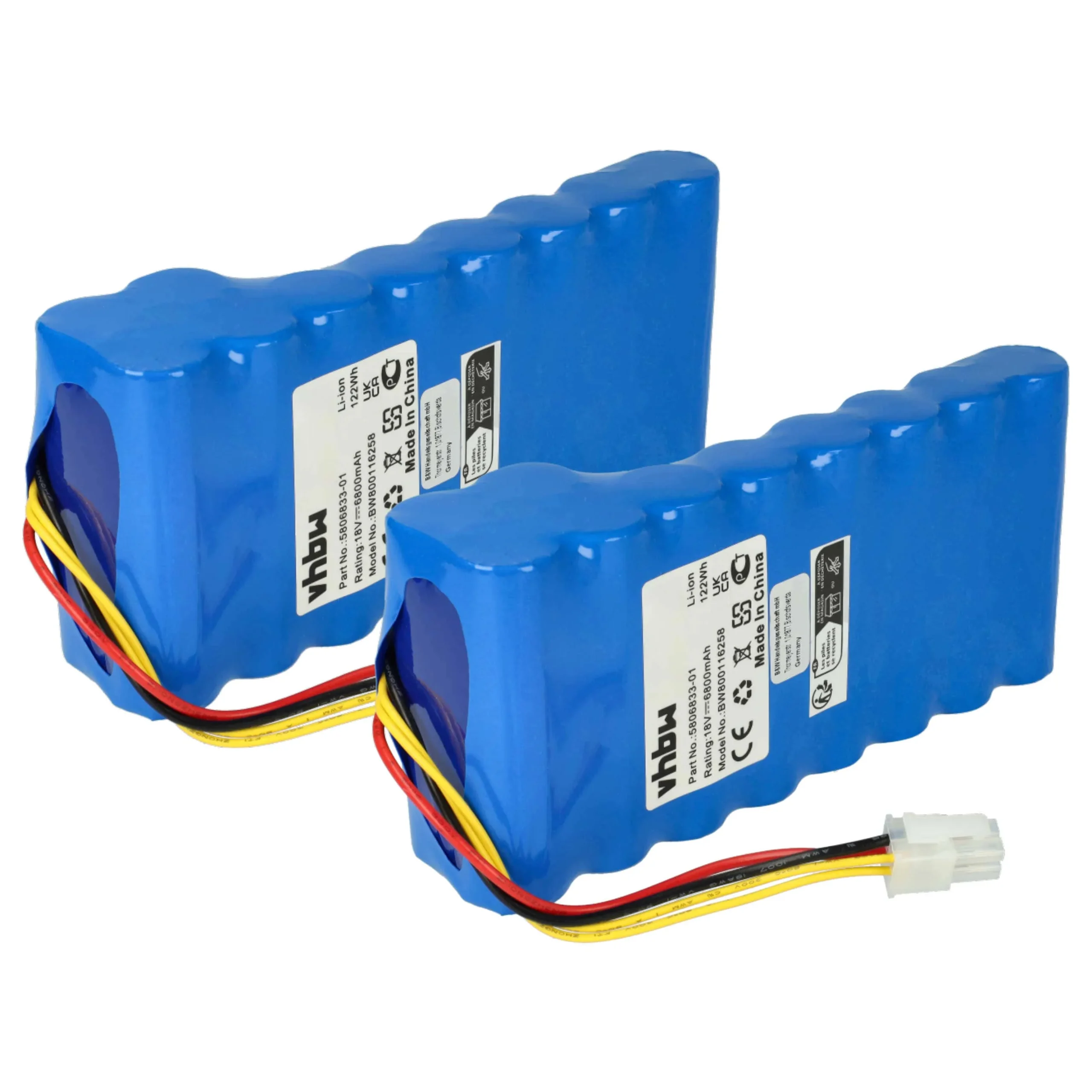 2x Batteries remplace Husqvarna 580683301, 5806833-01 pour outil de jardinage - 6800mAh 18V Li-ion