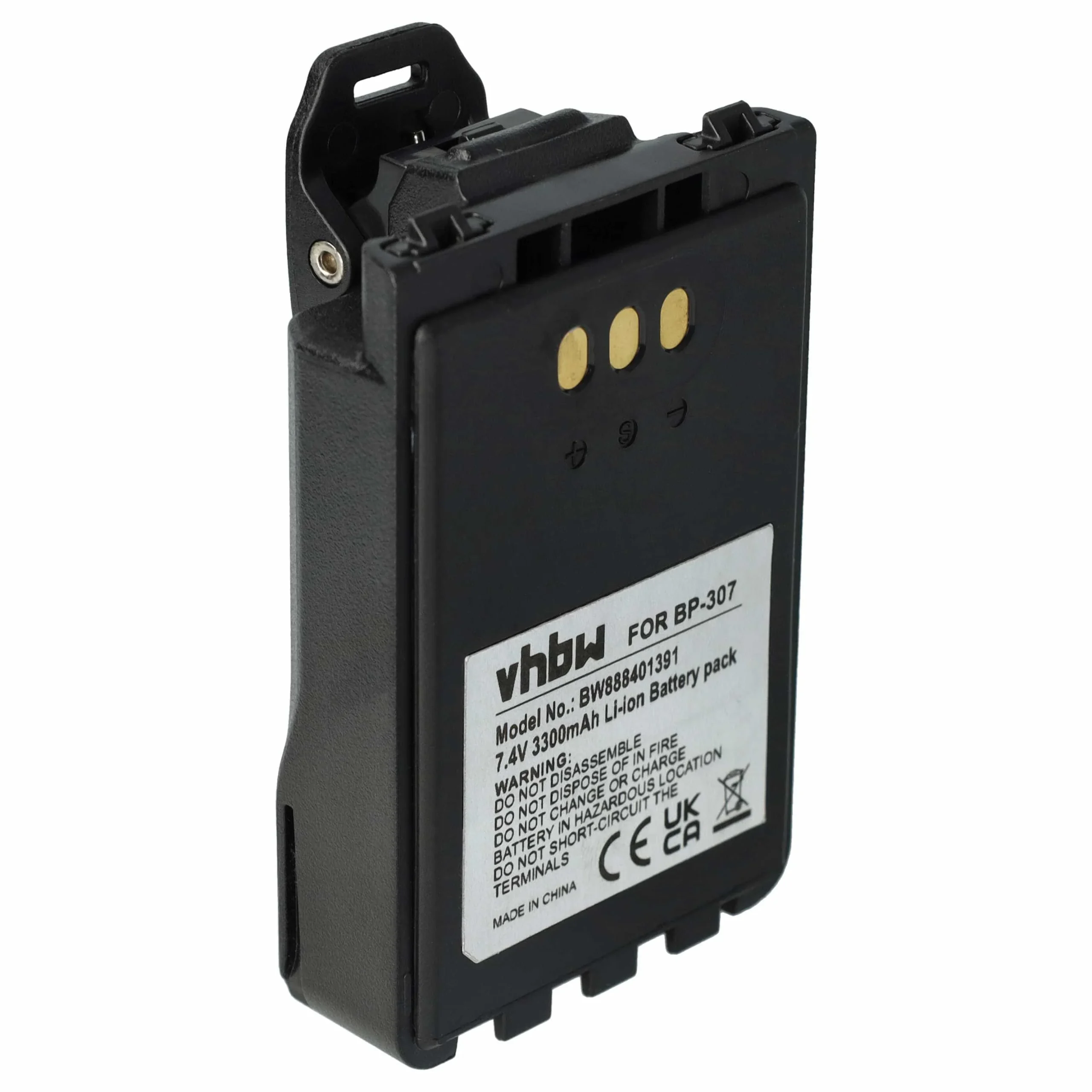 Batterie remplace Icom BP-307 pour radio talkie-walkie Icom- 3300mAh 7,4V Li-ion