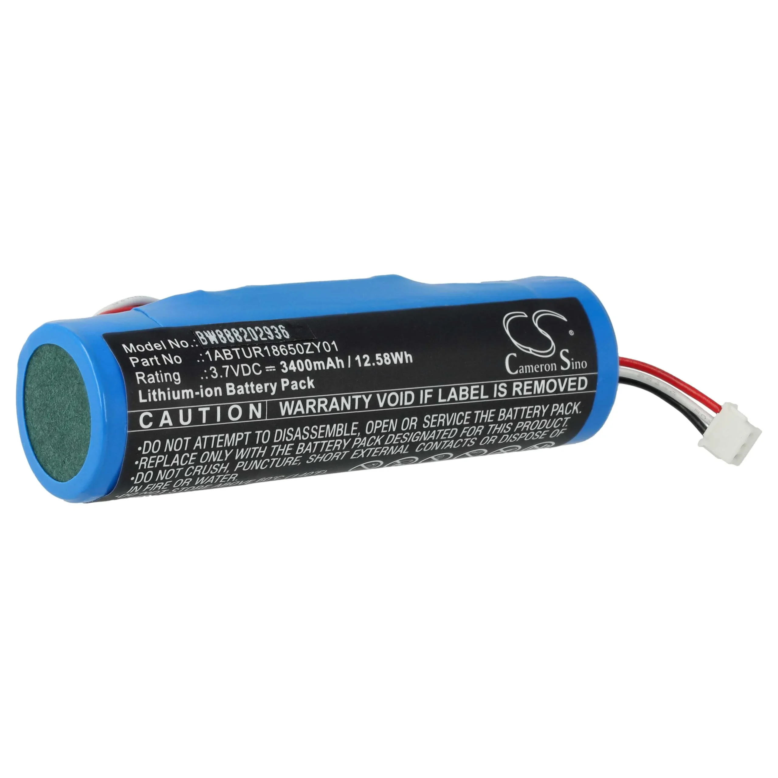 Batterie remplace AKAI 1ABTUR18650ZY01, NB2537-R0 instrument à vent - 3400mAh 3,7V Li-ion