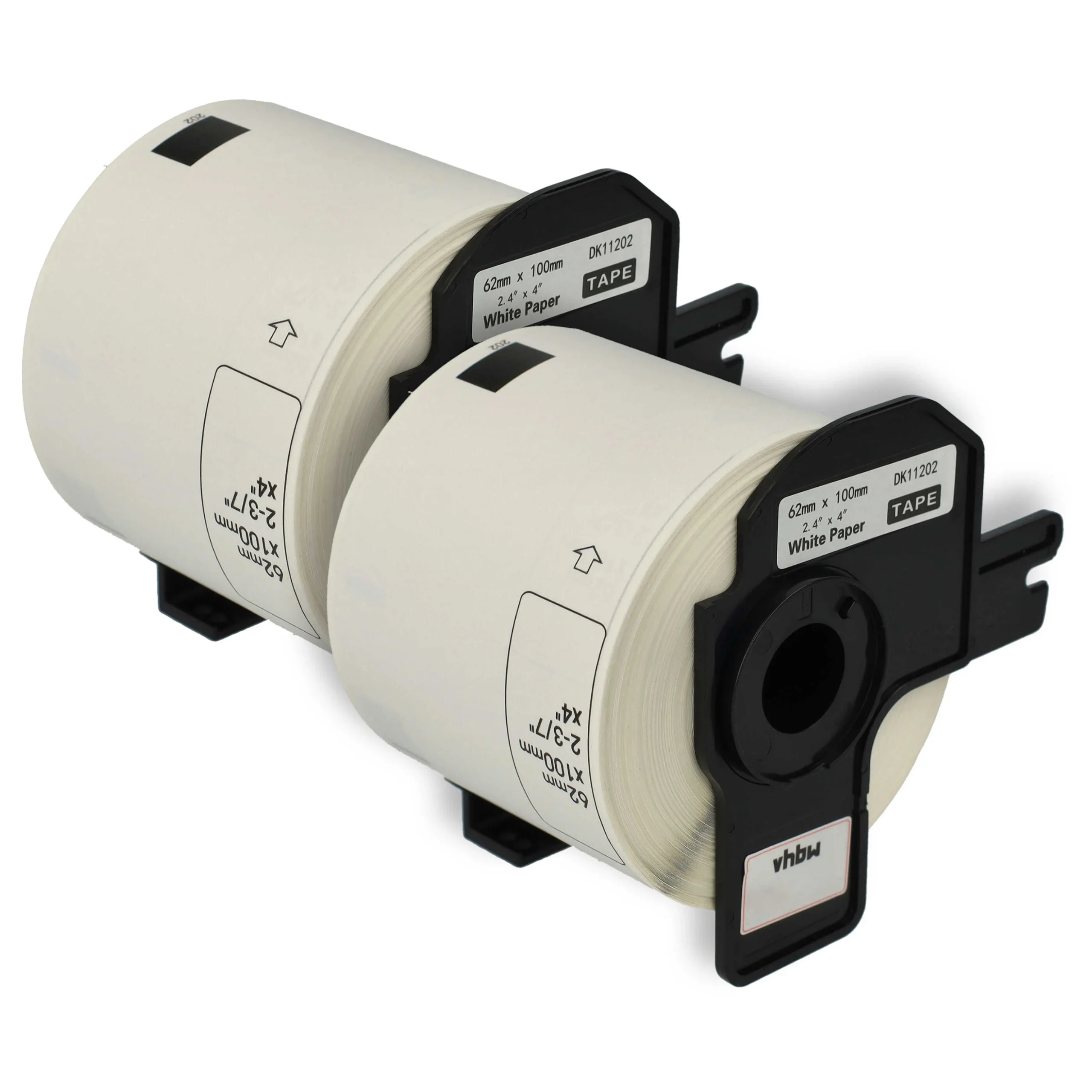 2x Étiquette remplacent Brother DK-11202 pour imprimante étiqueteuse - 62mm x 100mm + support