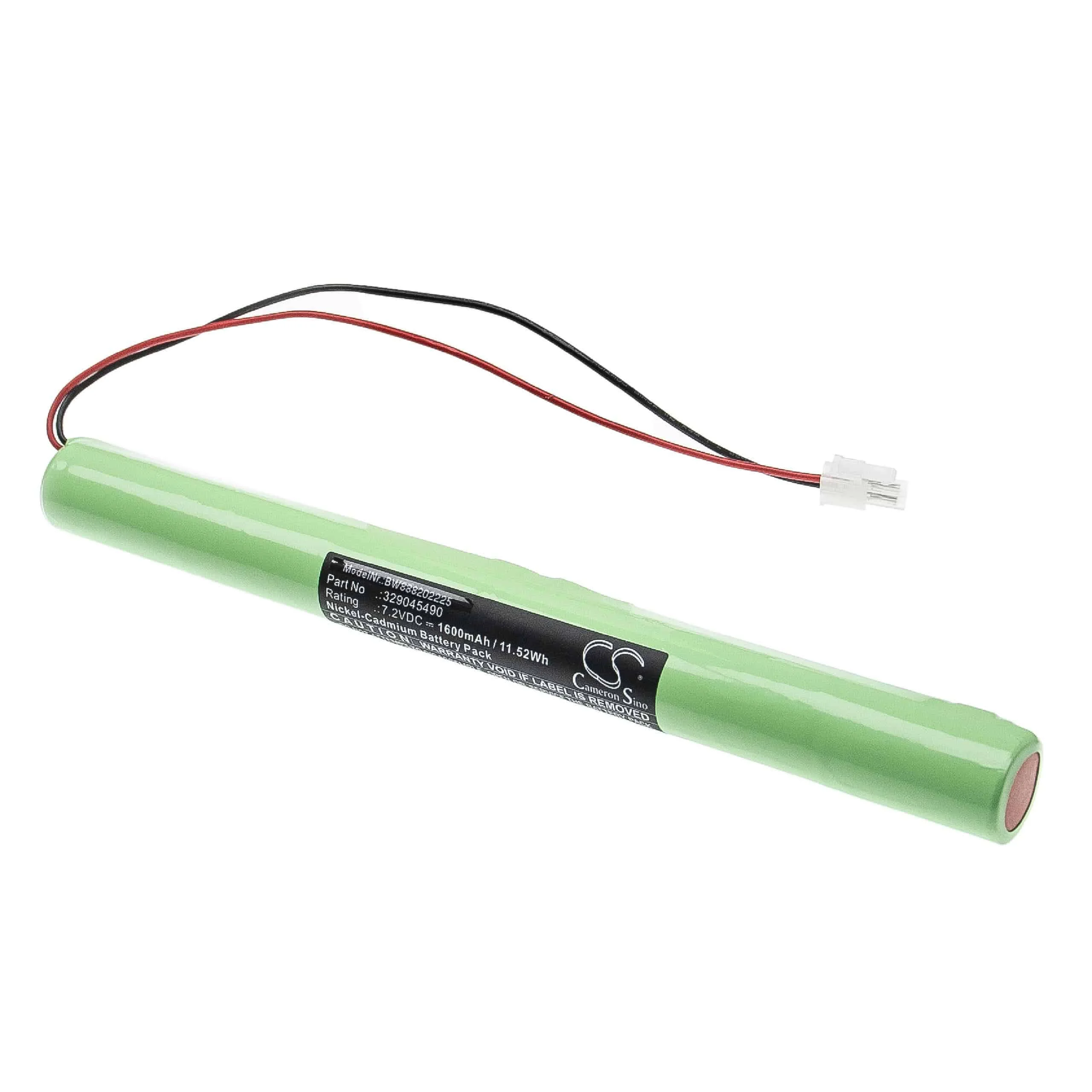 Batterie remplace BAES 329045490 pour éclairage de secours BAES - 1600mAh 7,2V NiCd