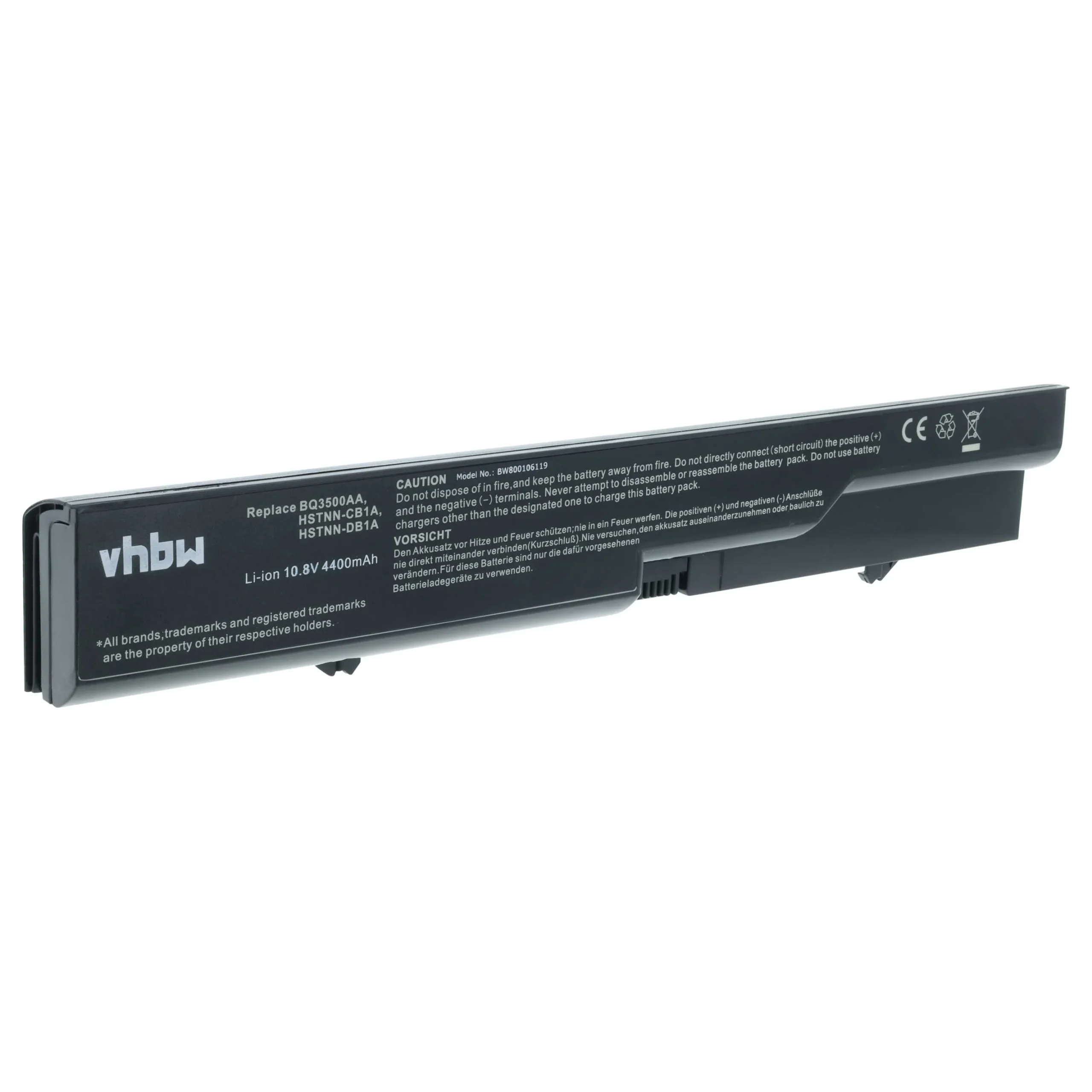 Batterie remplace HP 587706-751, 587706-121 pour ordinateur portable HP- 4400mAh 11,1V Li-ion, noir