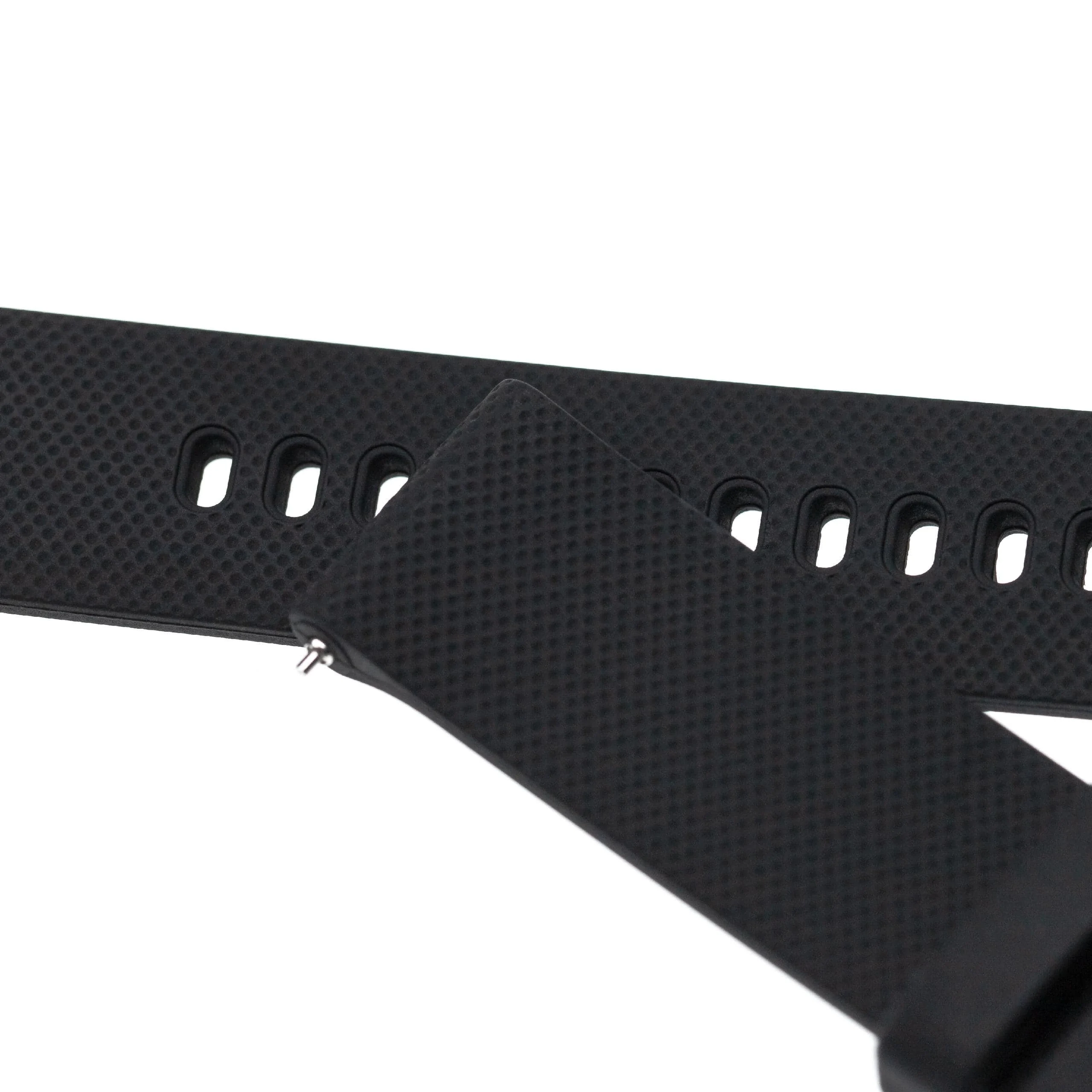 Bracelet pour montre intelligente Garmin - 10,7 + 8,2 cm de long, 18mm de large, silicone, noir