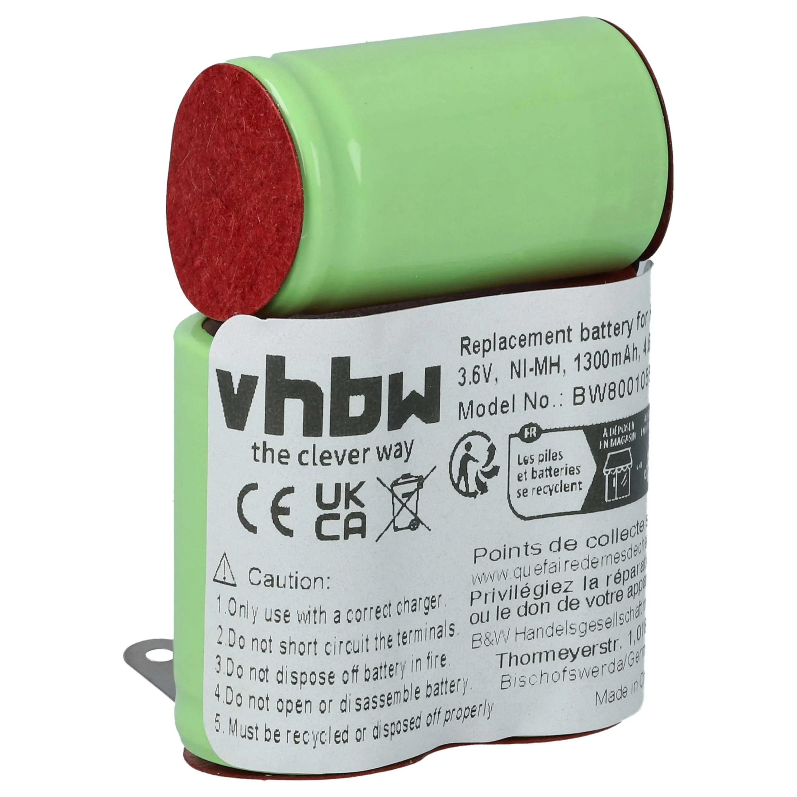 Batterie remplace N-500AC 2/3A pour rasoir électrique Wella - 1300mAh 1,2V NiMH