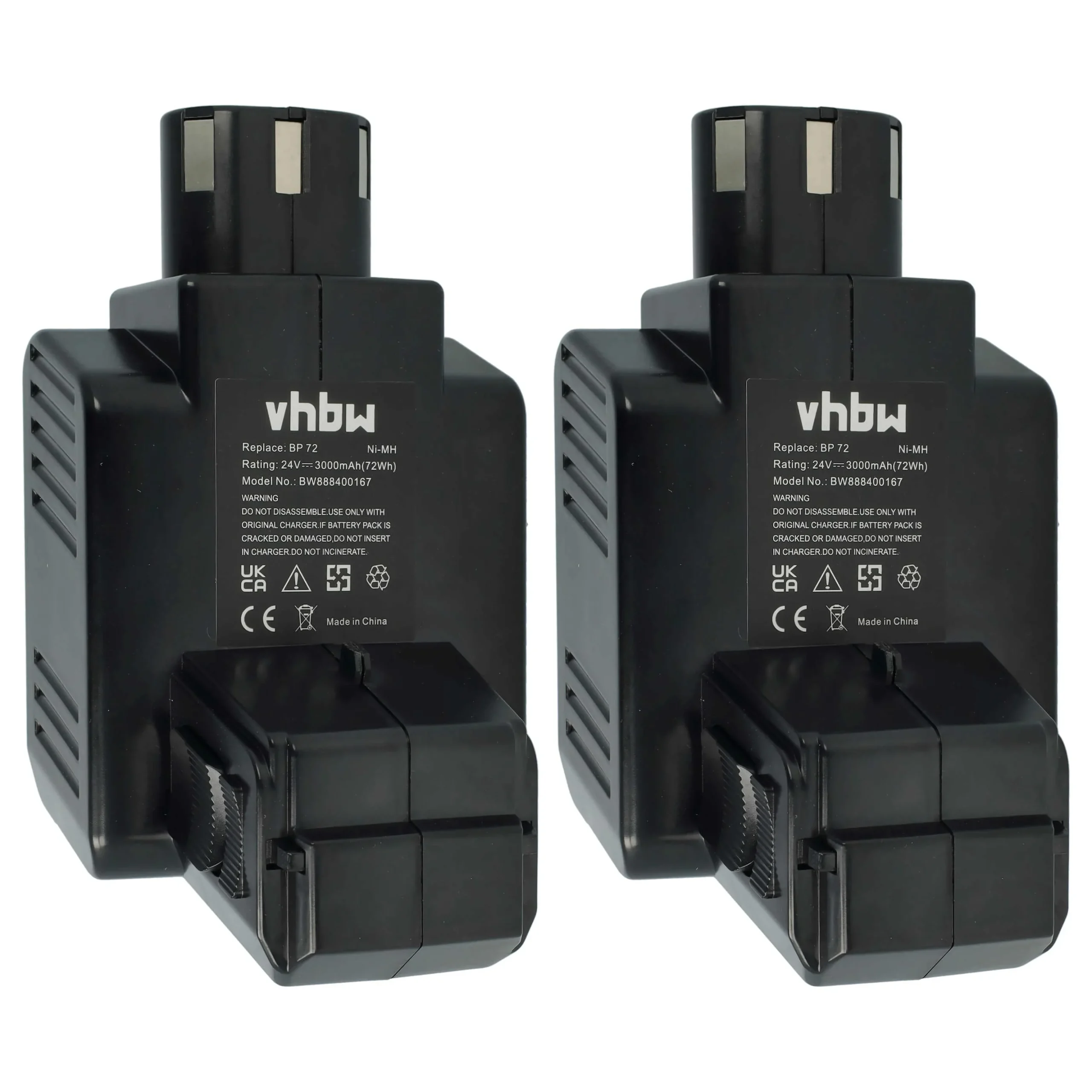 Batterie (2 pcs.) remplace Hilti BP72, BP60, 331530, BP40 outil électrique Hilti - 3Ah 24V NiMH