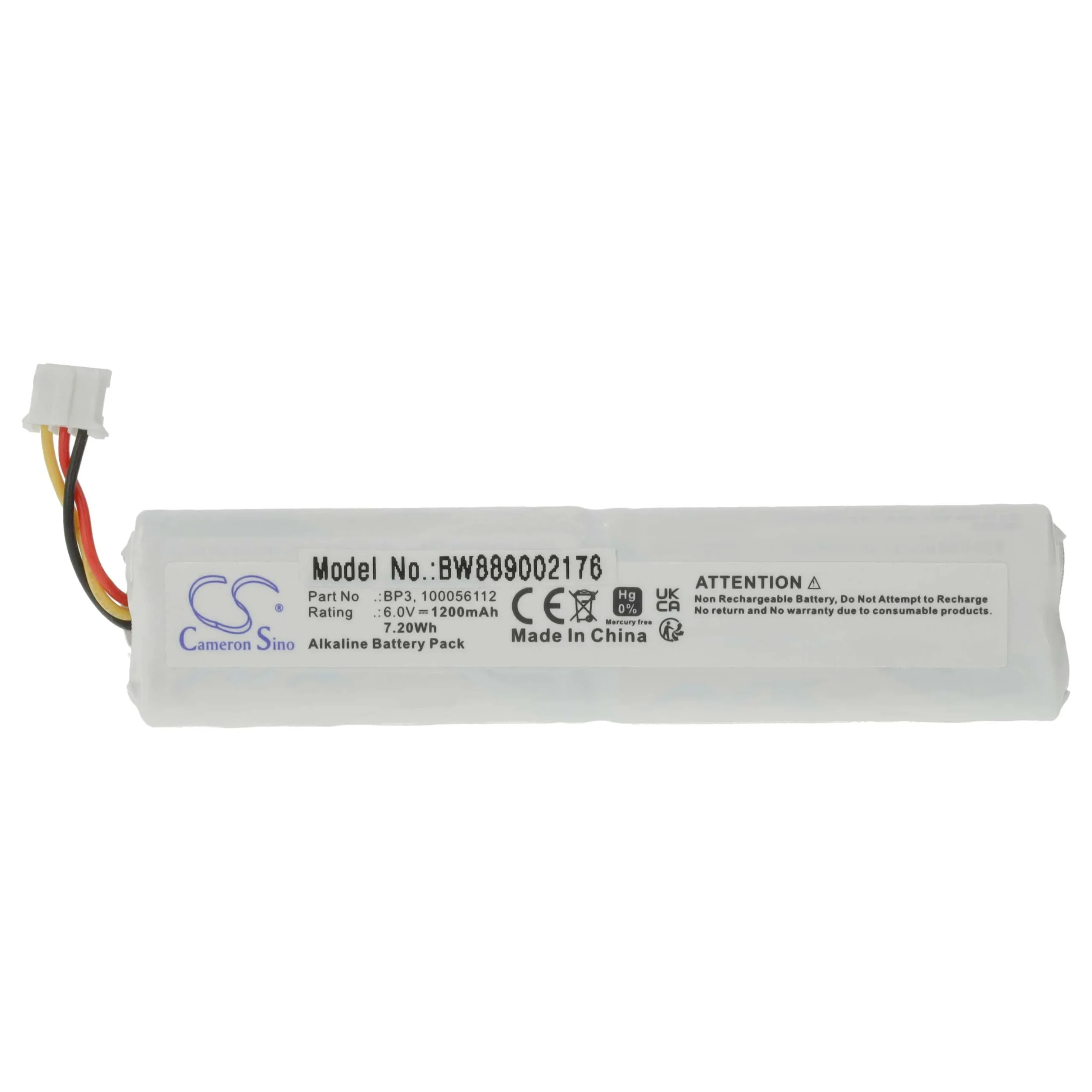 Pile remplace Telenot BP3, 100056112 pour centrale d'alarme Telenot - 1200mAh 6V alcaline