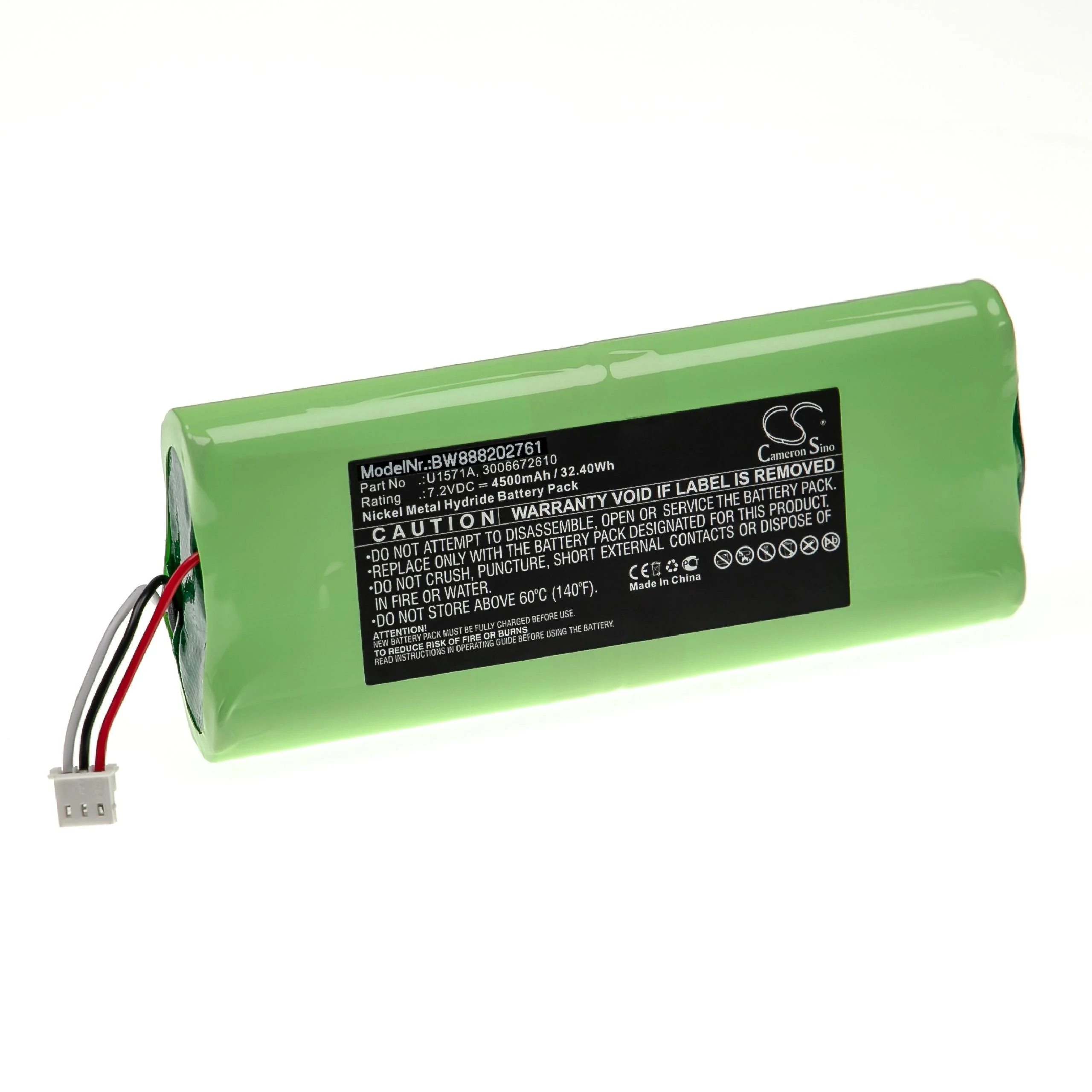 Batterie remplace Keysight U1571A, 3006672610 outil de mesure Keysight - 4500mAh 7,2V NiMH