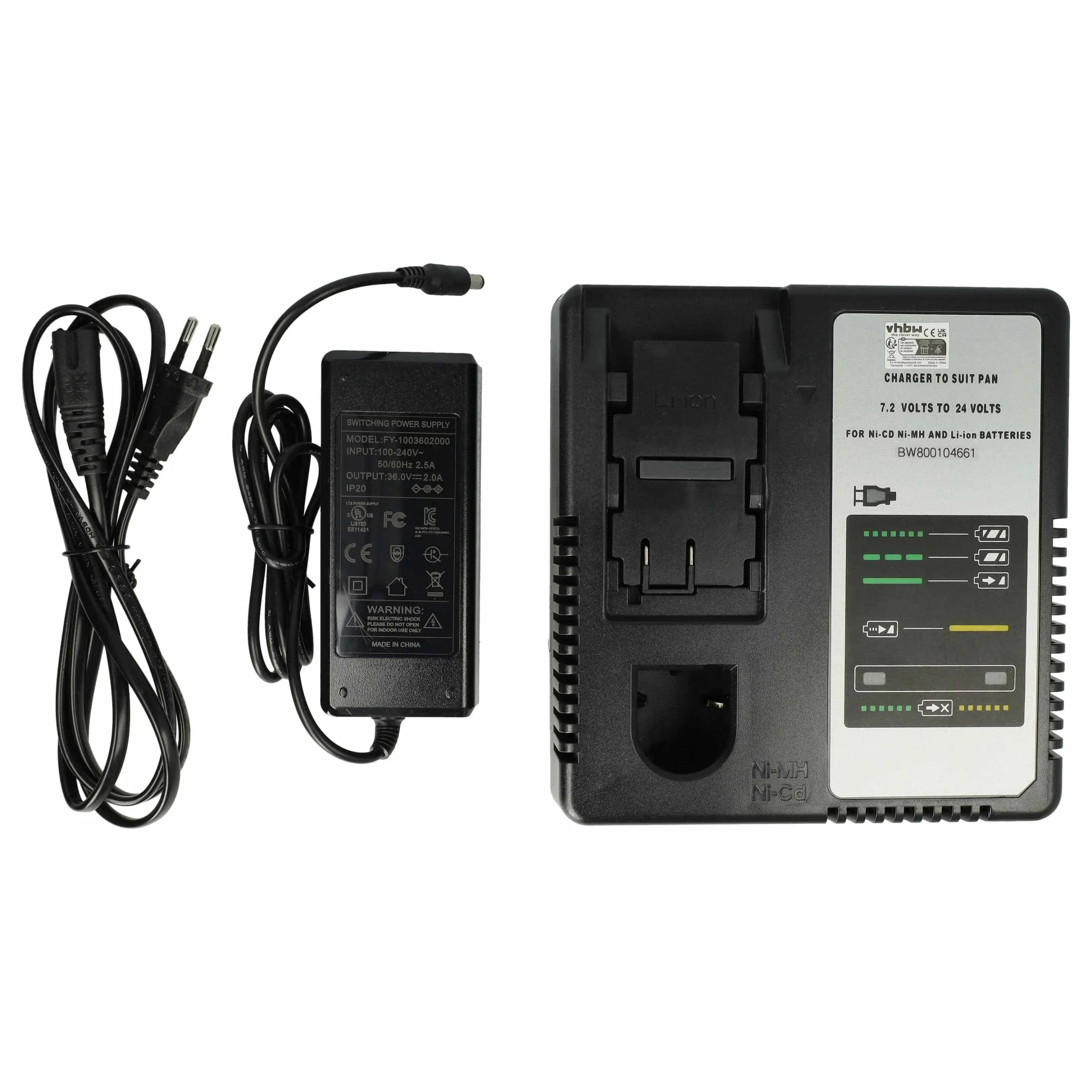 Chargeur remplace Panasonic EY0005 pour batterie d'outil électrique Panasonic - Ni-Cd, NiMH, Li-ion, 1,5A