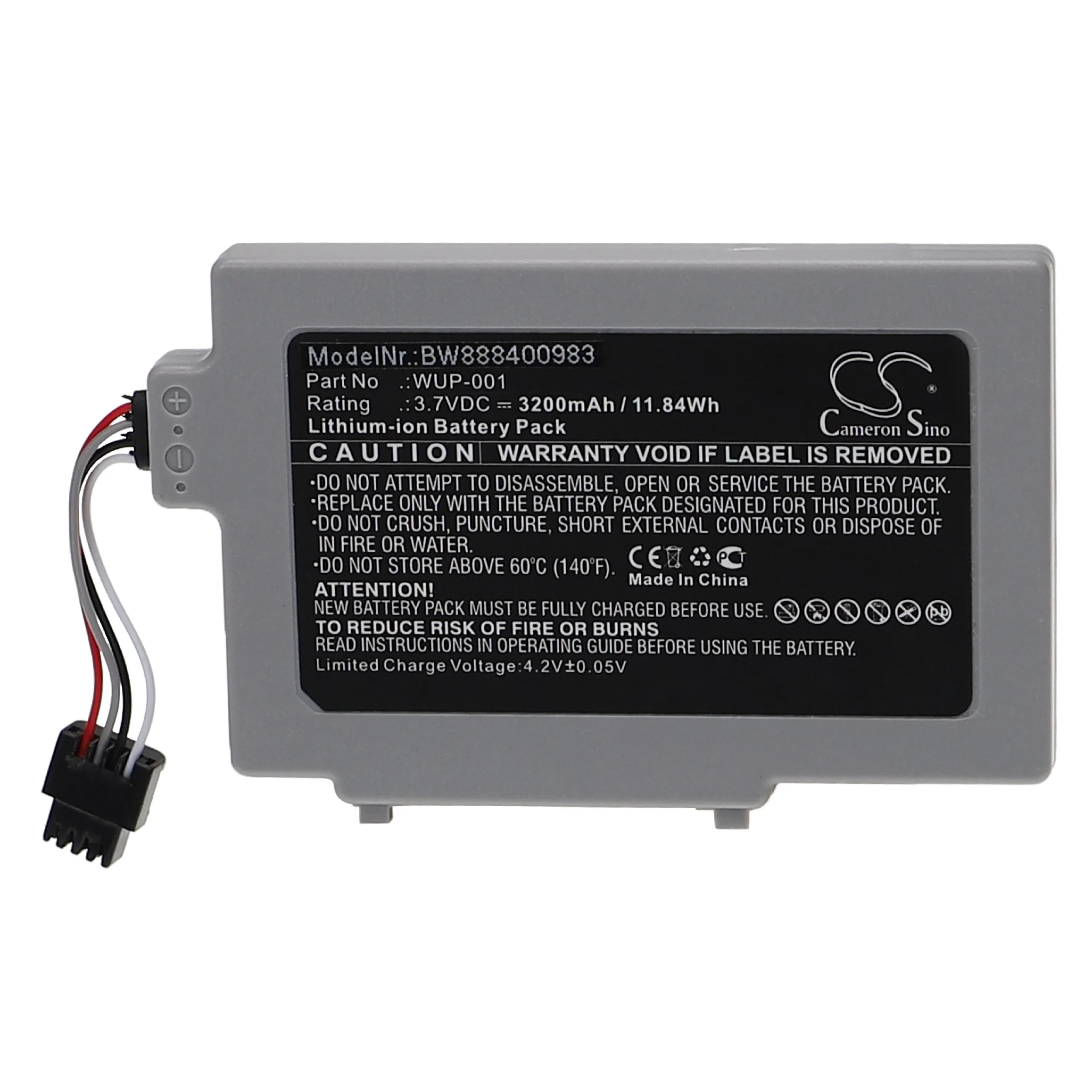 Batterie remplace Nintendo WUP-001 manette - 3200mAh 3,7V Li-ion