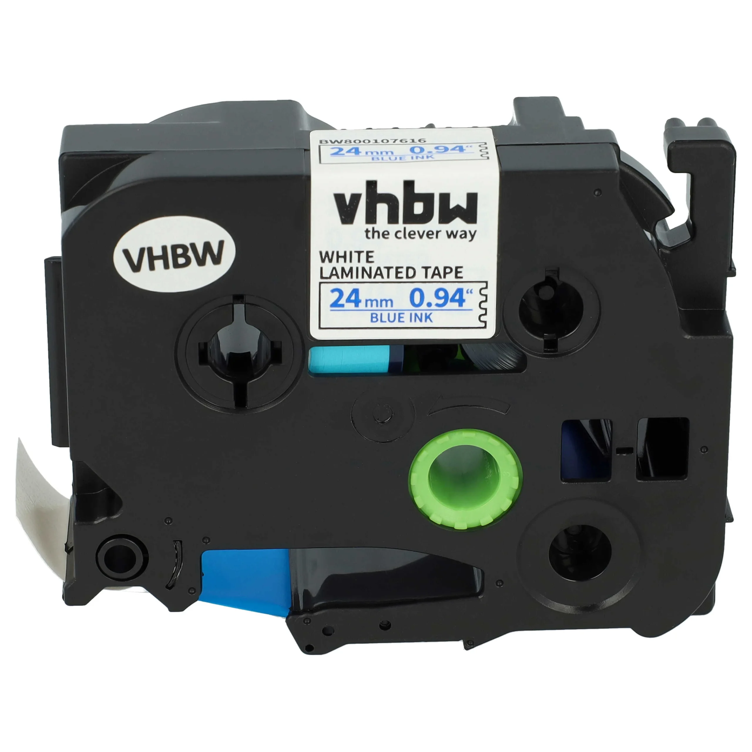 Cassette à ruban remplace Brother TZ-253, TZE-253 - 24mm lettrage Bleu ruban Blanc, plastique