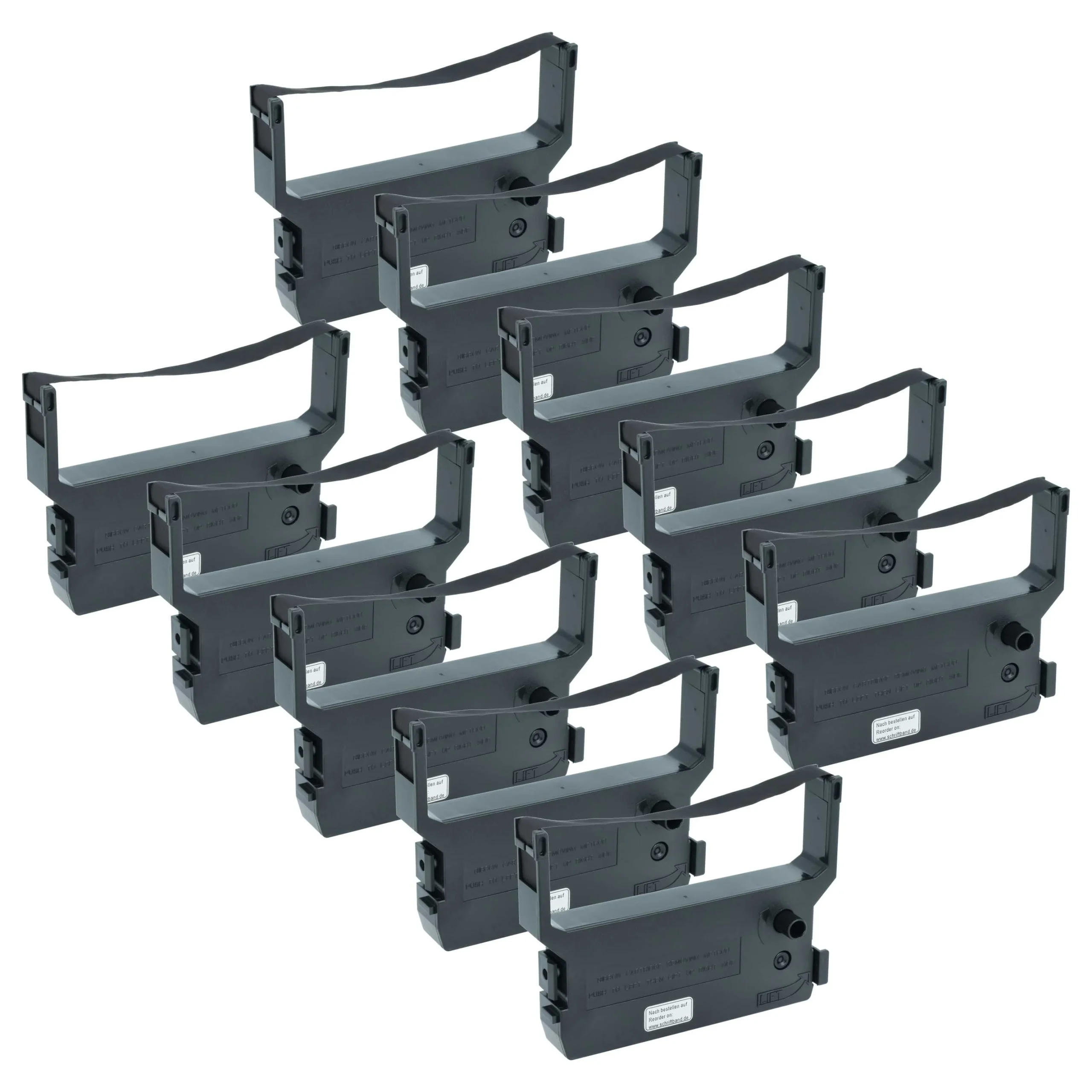 10x Ruban encreur remplace Citizen IR61B pour imprimante matricielle / étiquette - noir