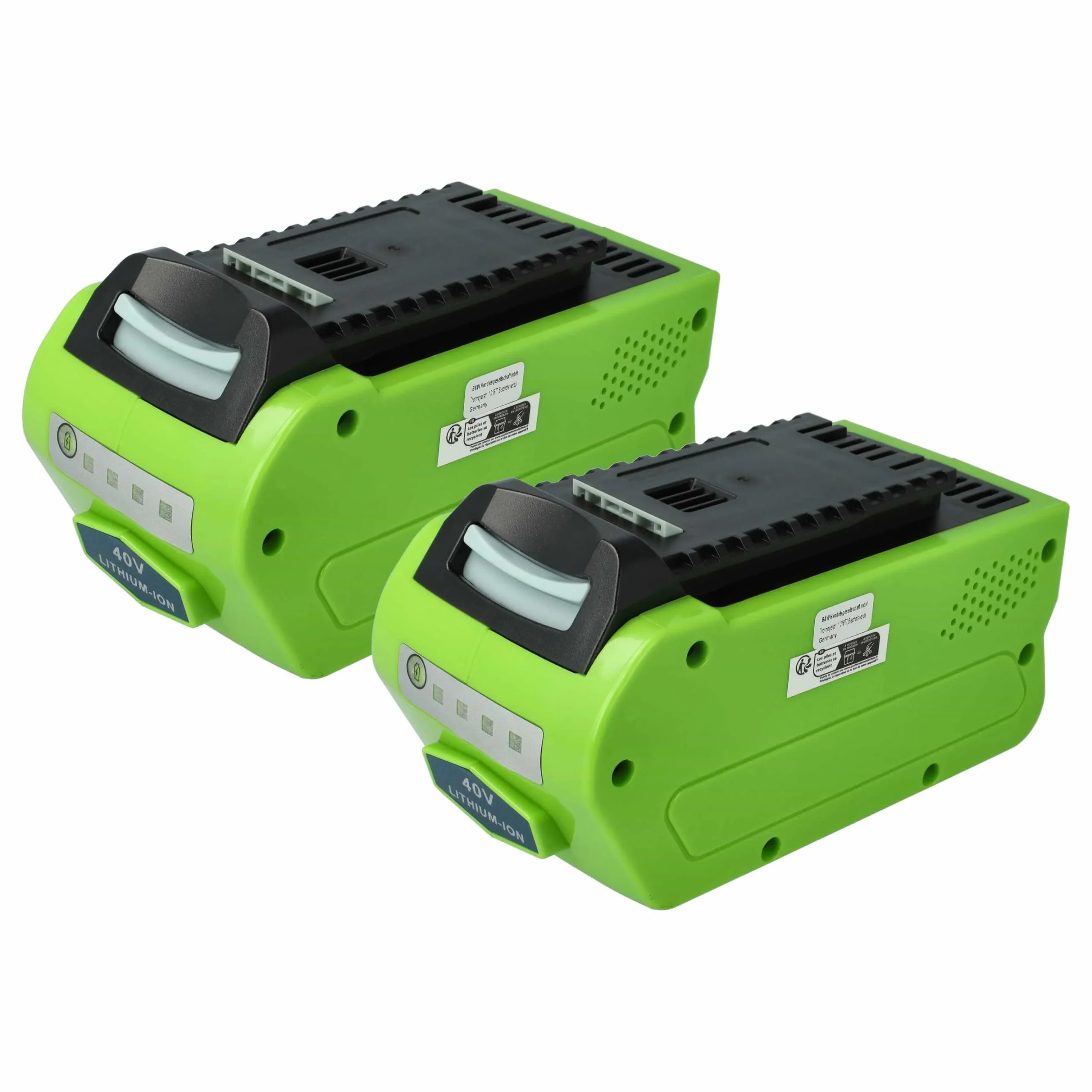 2x Batteries remplace Cramer 40V220, 40V110 pour outil de jardinage - 5Ah 40V Li-ion