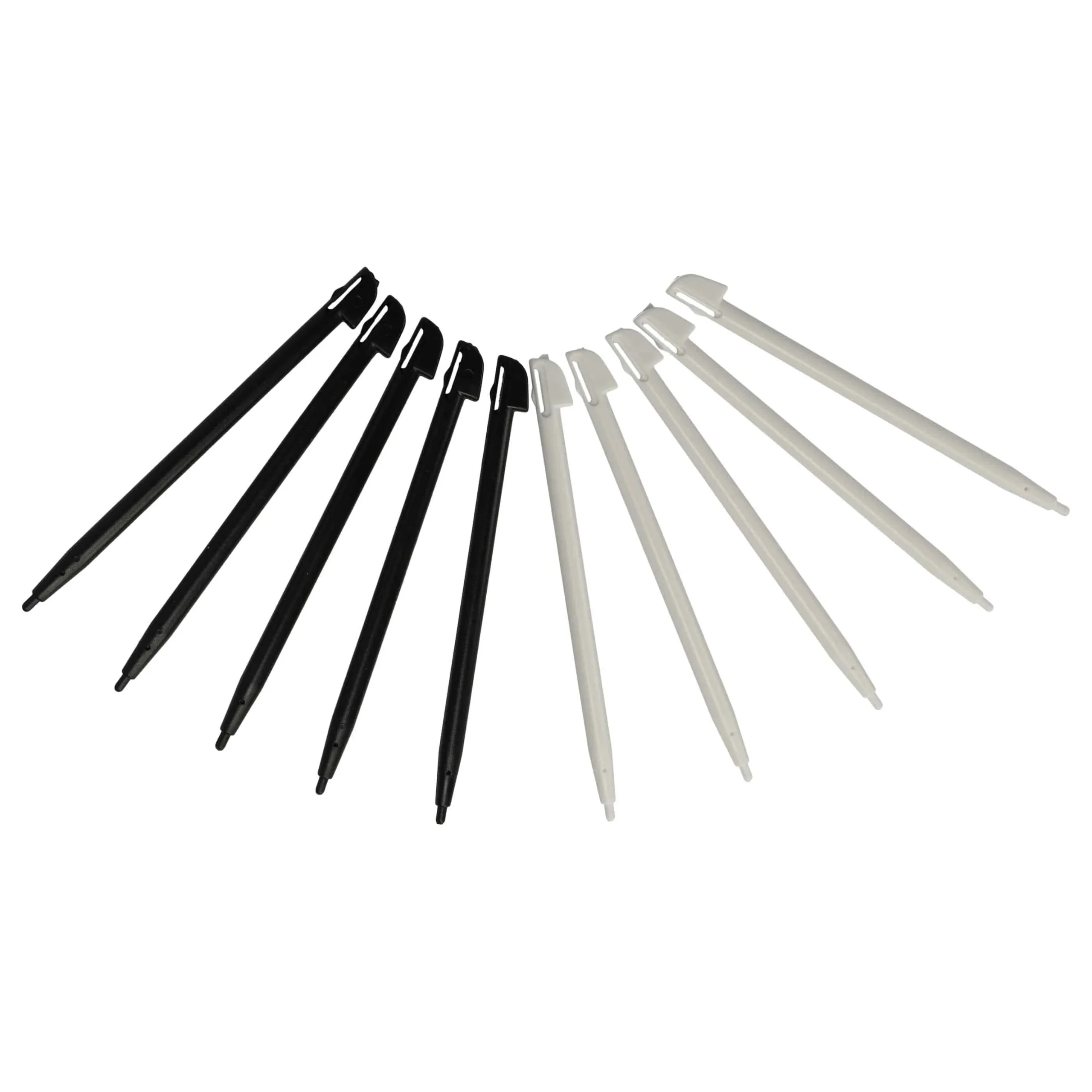 10x Stylos de saisie pour console de jeux Nintendo Wii U - noir, blanc