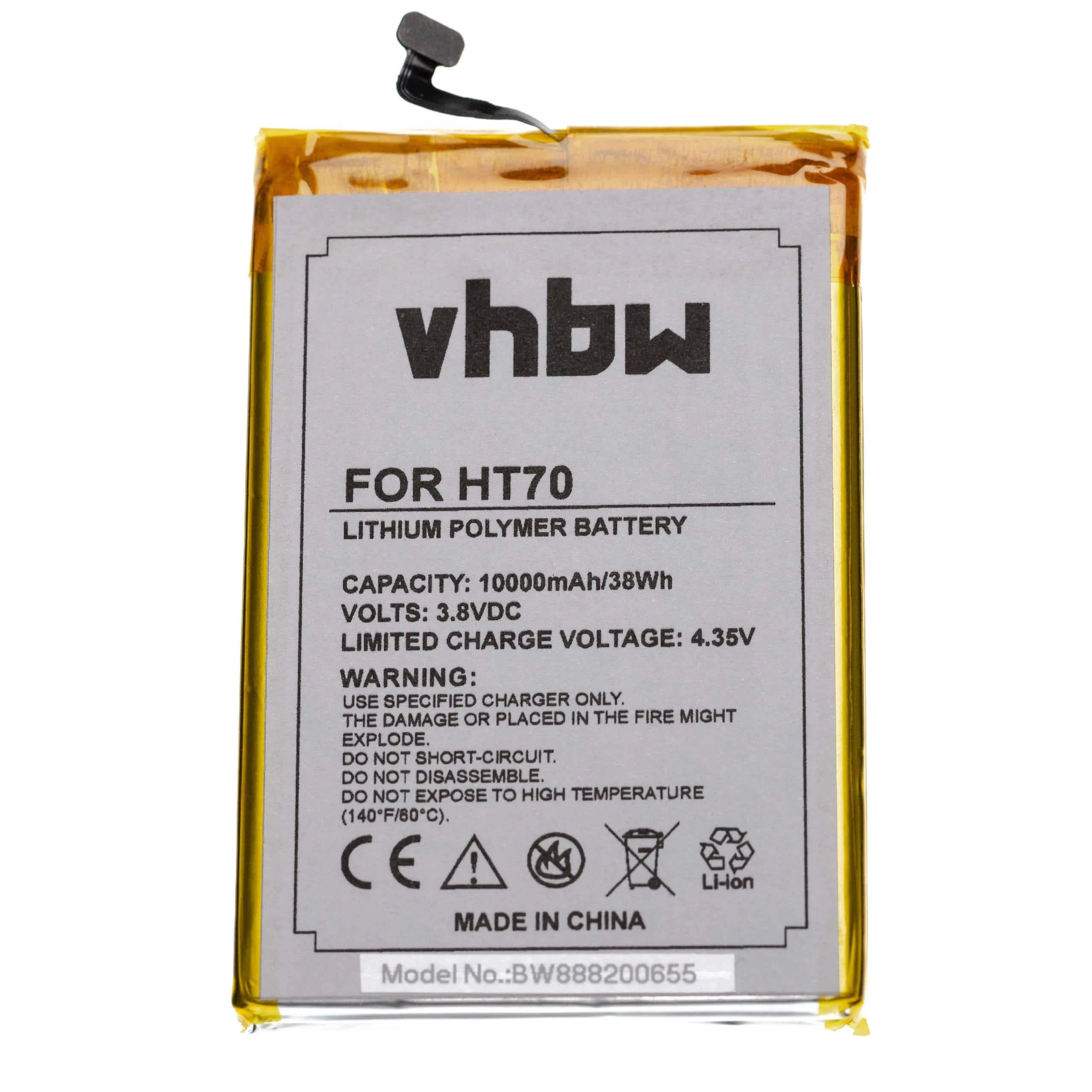 Batterie téléphone portable HomTom HT70 - 10000mAh 3,8V Li-polymère