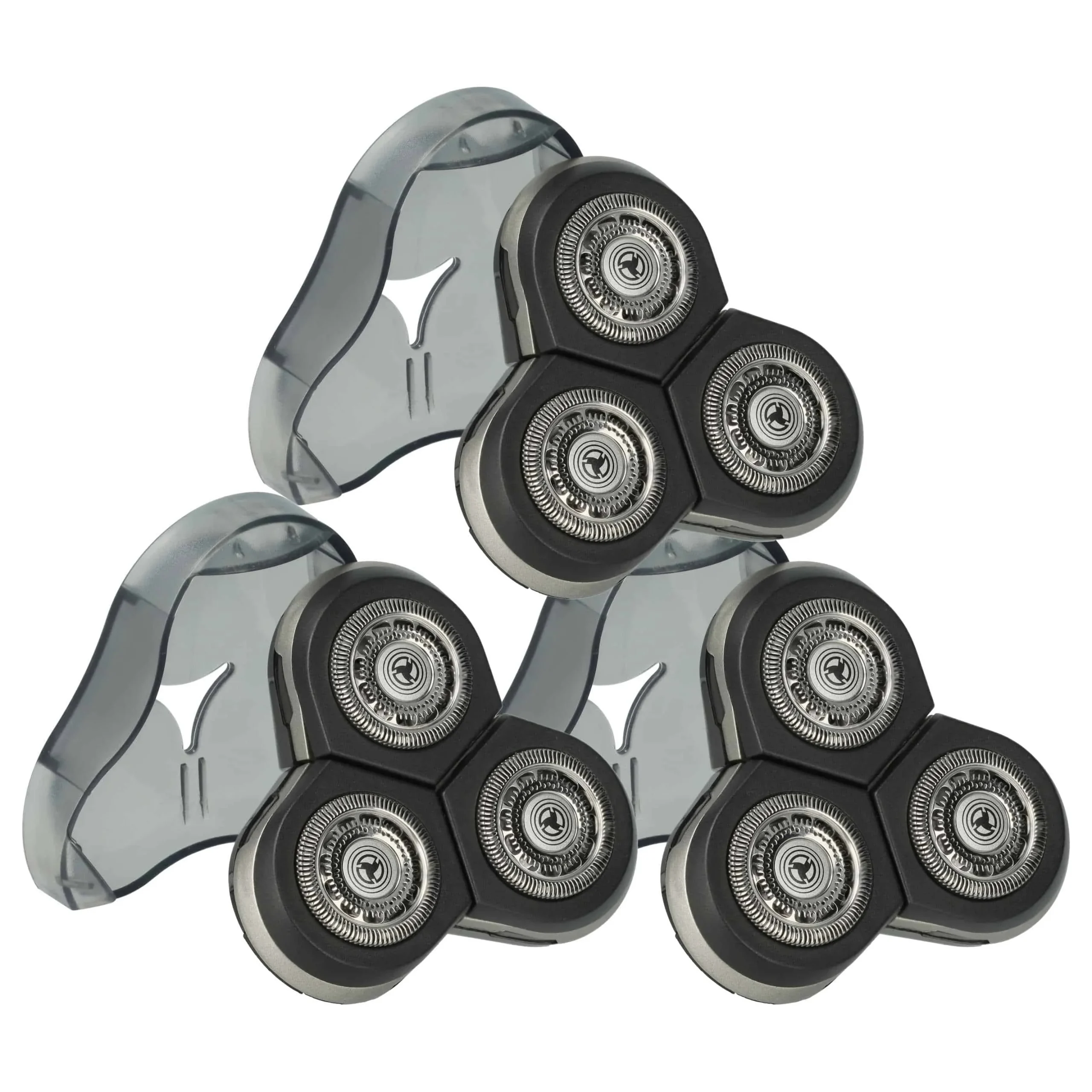 3x Têtes de rasoir remplace Philips RQ12/42, RQ12/50, RQ12/40, RQ12/41 pour rasoir électrique Philips - noir