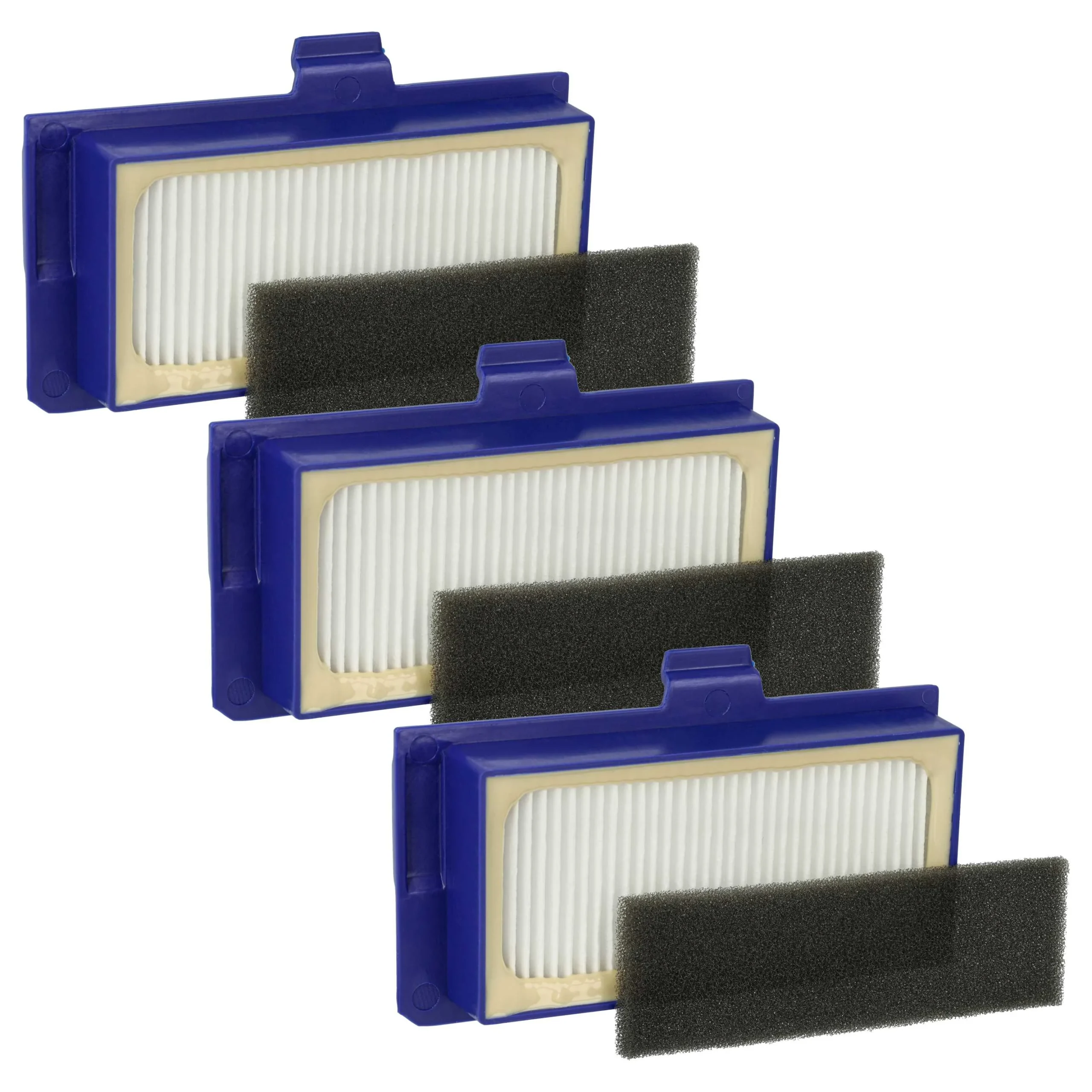 Lot de 6x filtres filtre HEPA, filtre en mousse remplace Rowenta ZR710101 pour aspirateur robot Rowenta - Accessoires pour aspirateur