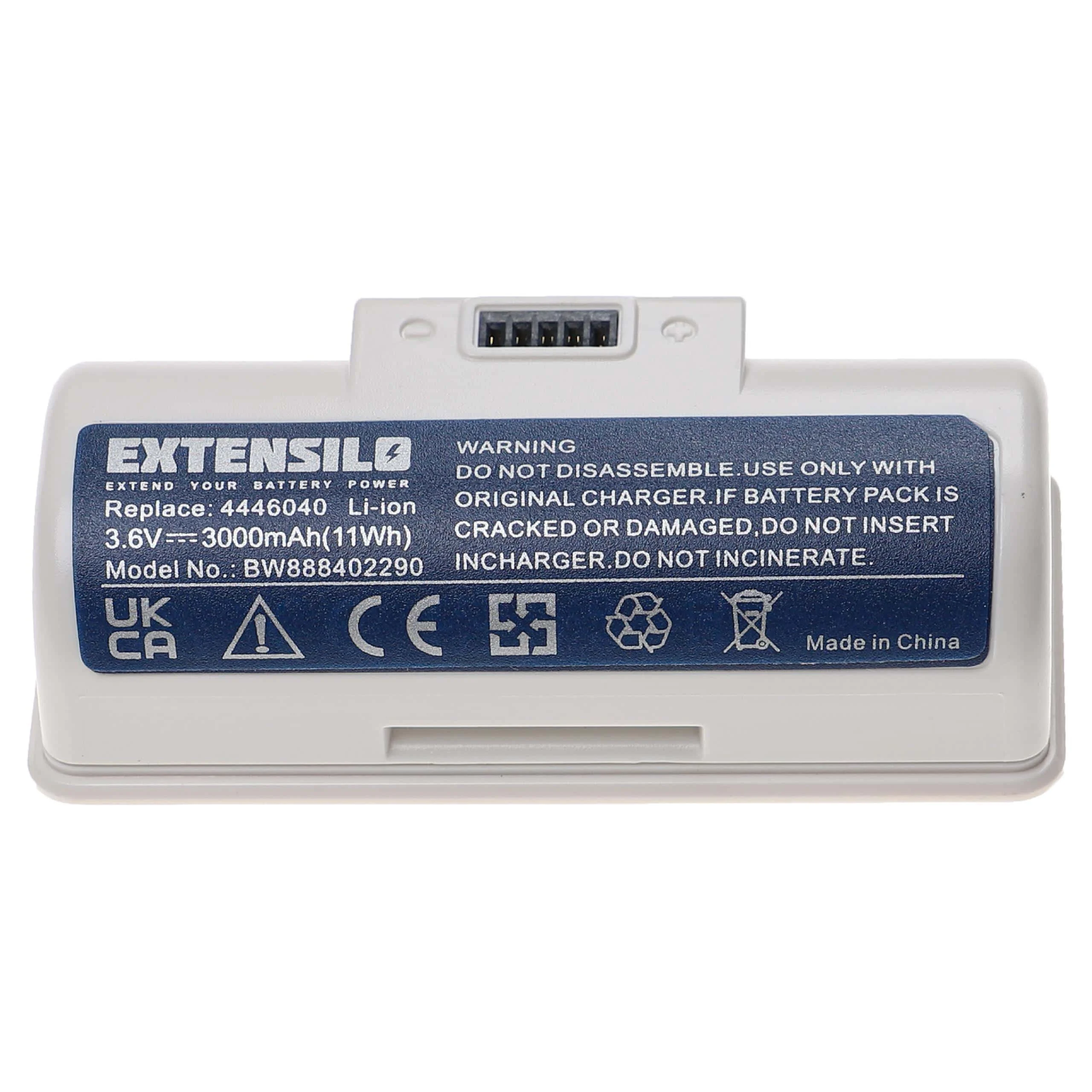Batterie remplace iRobot 4446040, BC674 pour robot de ménage iRobot - 3000mAh 3,6V Li-ion