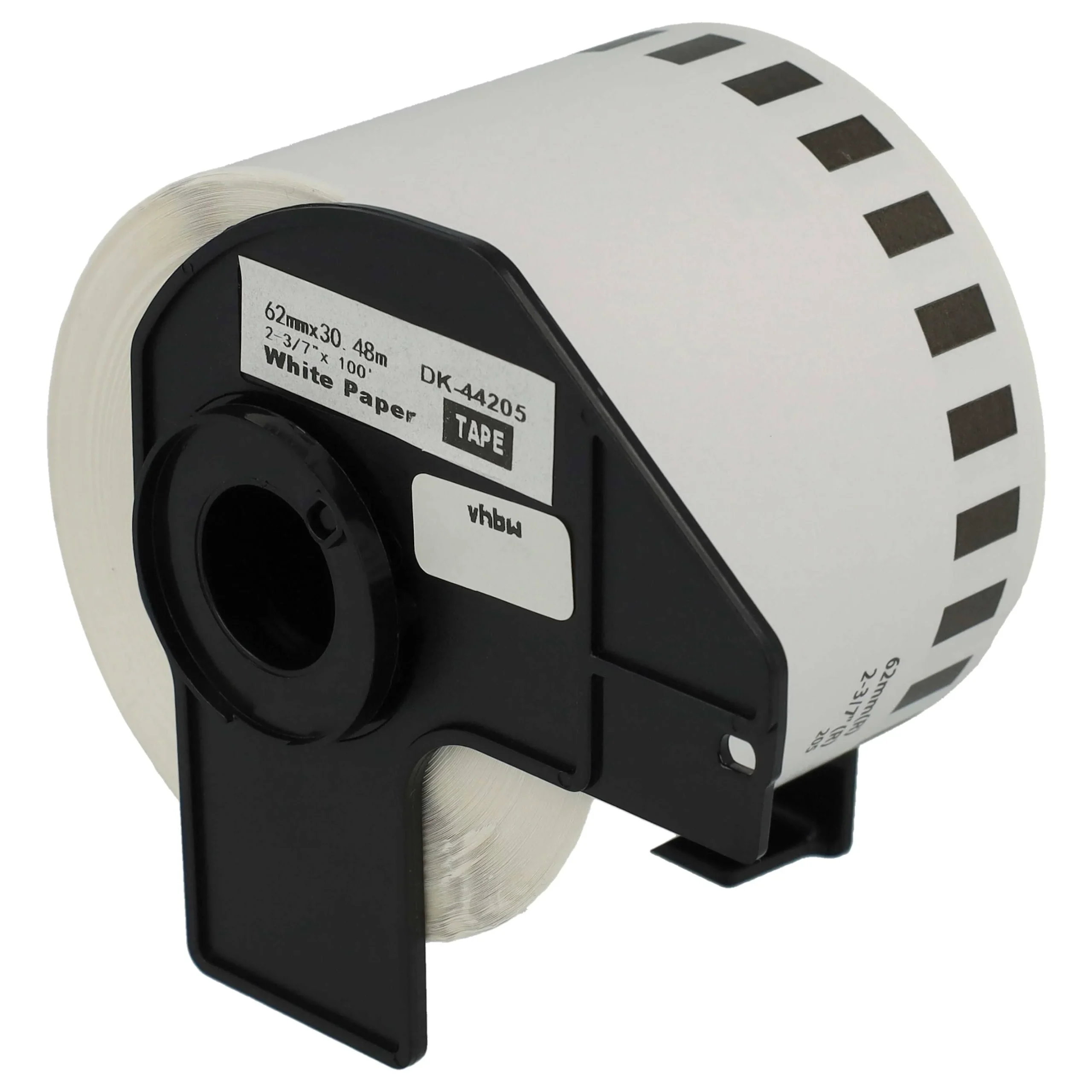 Étiquette remplacent Brother DK-44205 pour imprimante étiqueteuse - premium 62mm x 30,48m + support