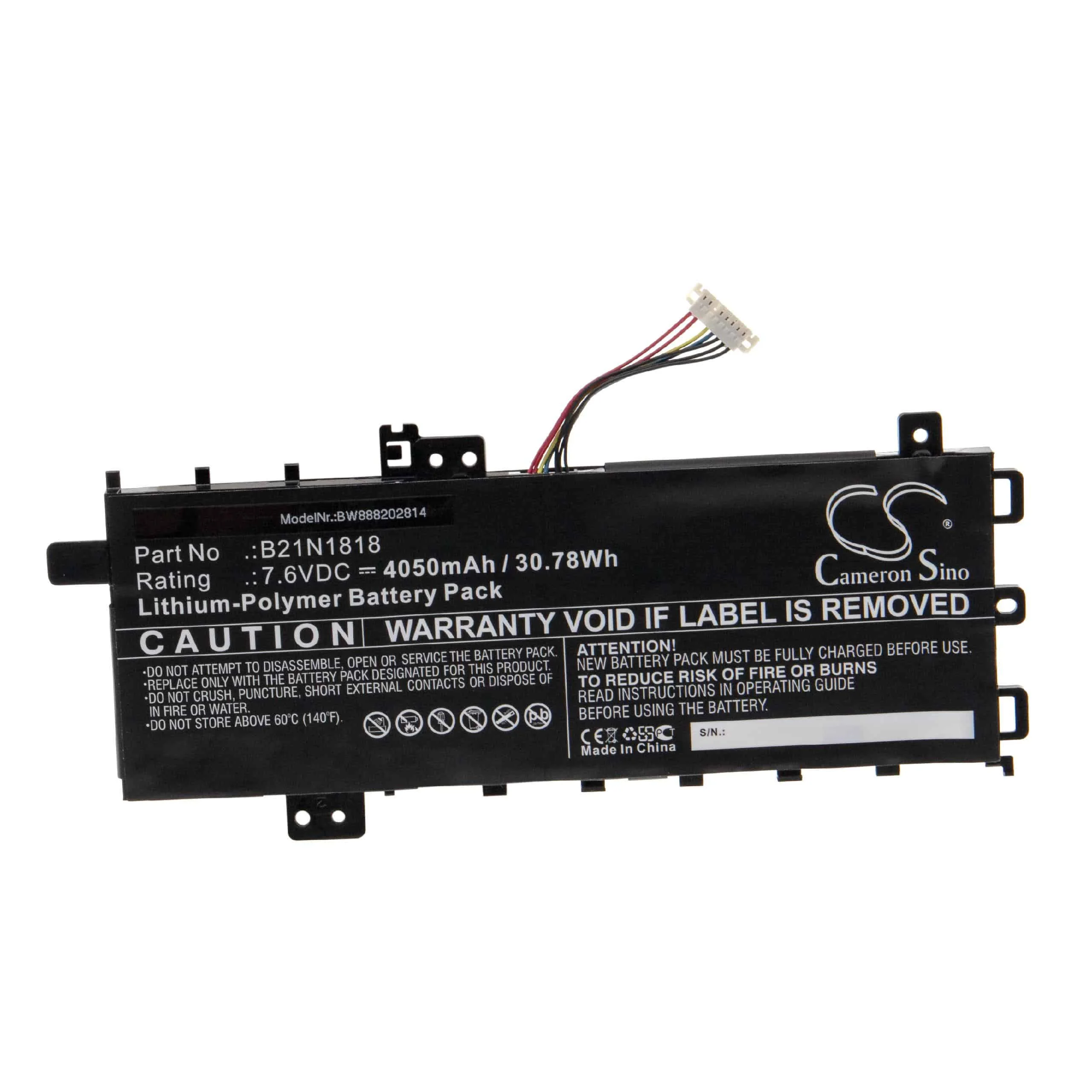 Batterie remplace Asus 0B200-03190400E, 0B200-03190400 pour ordinateur portable Asus- 4050mAh 7,6V Li-polymère