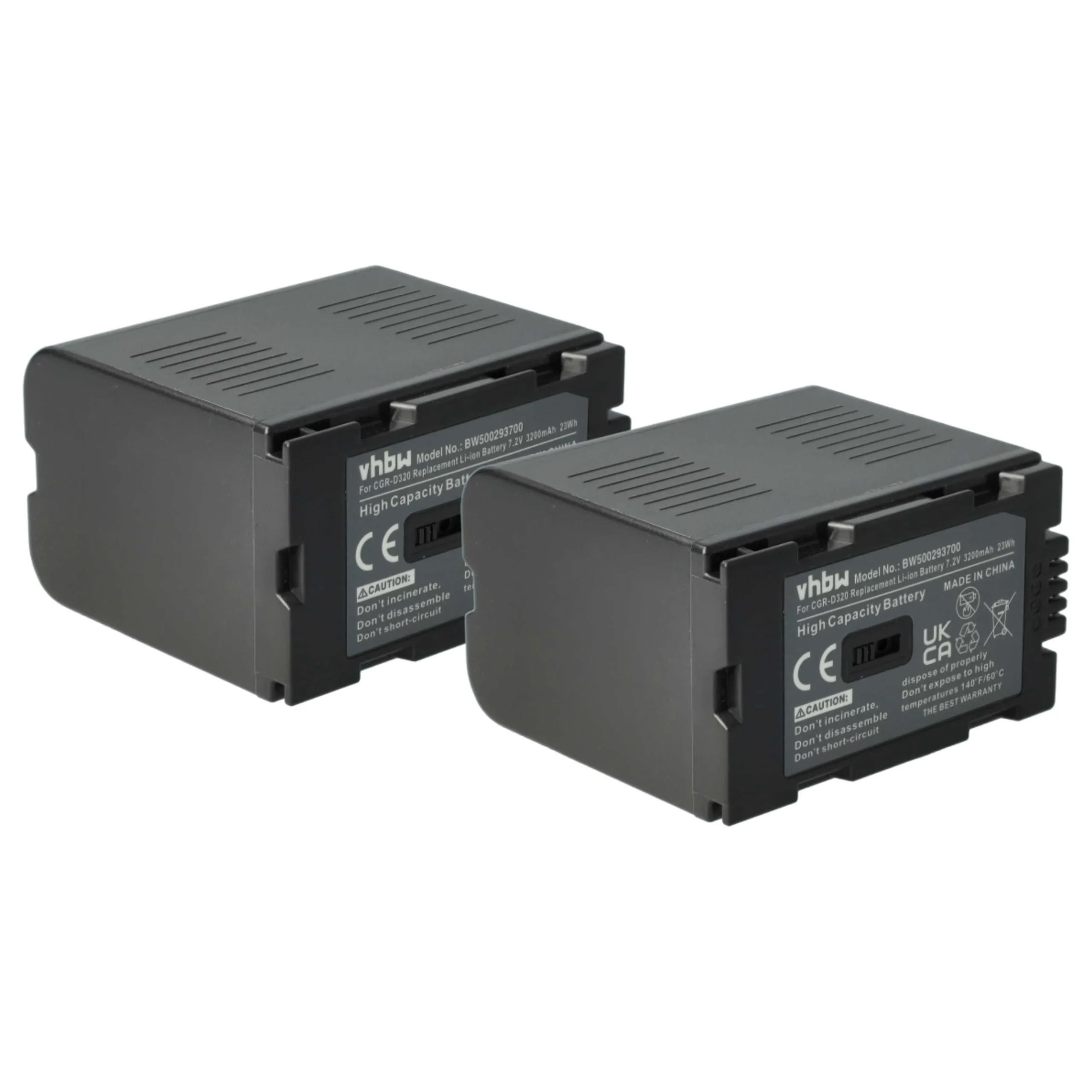 2x Batteries remplace Hitachi DZ-BP16, DZ-BP28 pour caméscope Grundig- 3200mAh 7,2V Li-ion