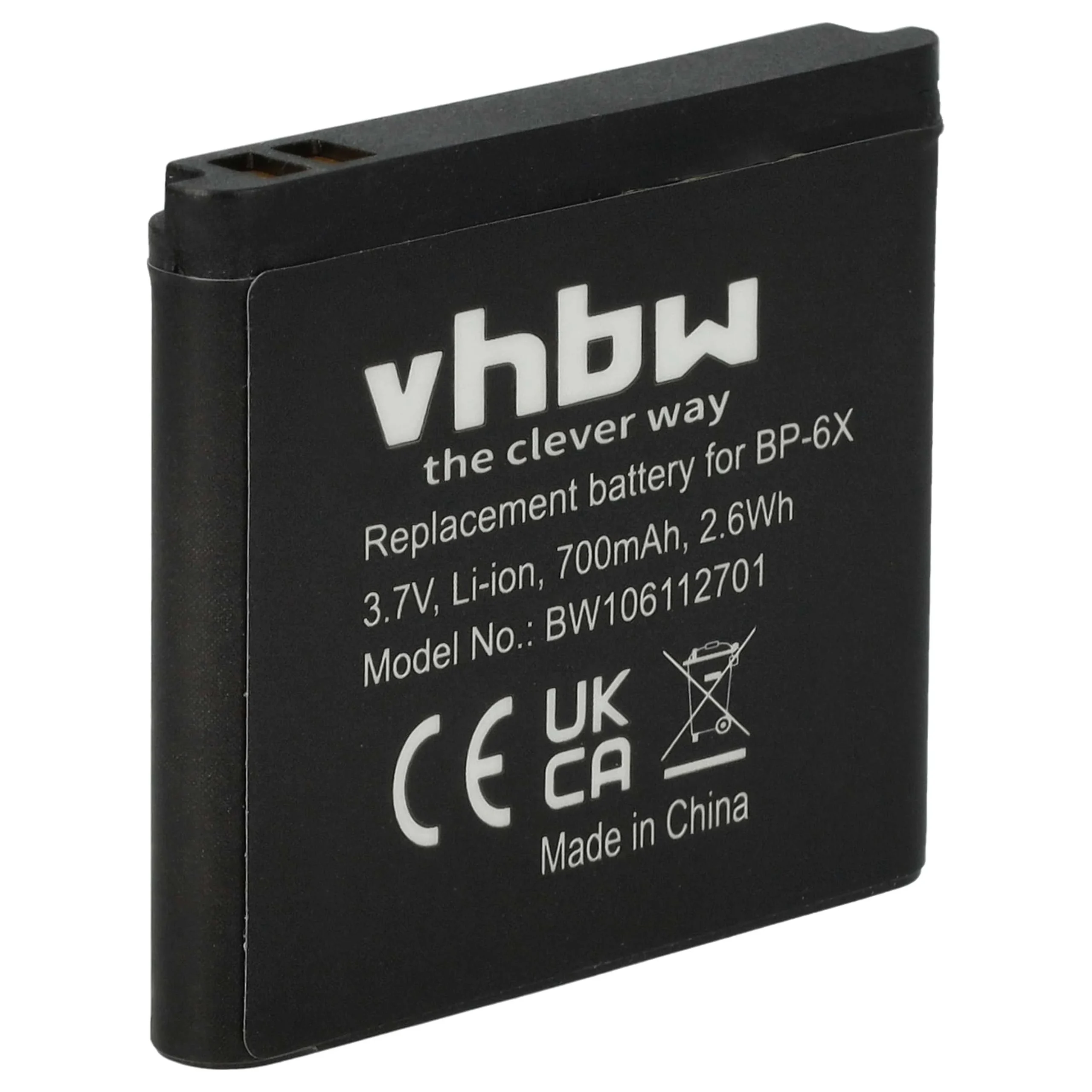Batterie remplace Nokia BP-6x téléphone portable Nokia - 700mAh 3,7V Li-ion