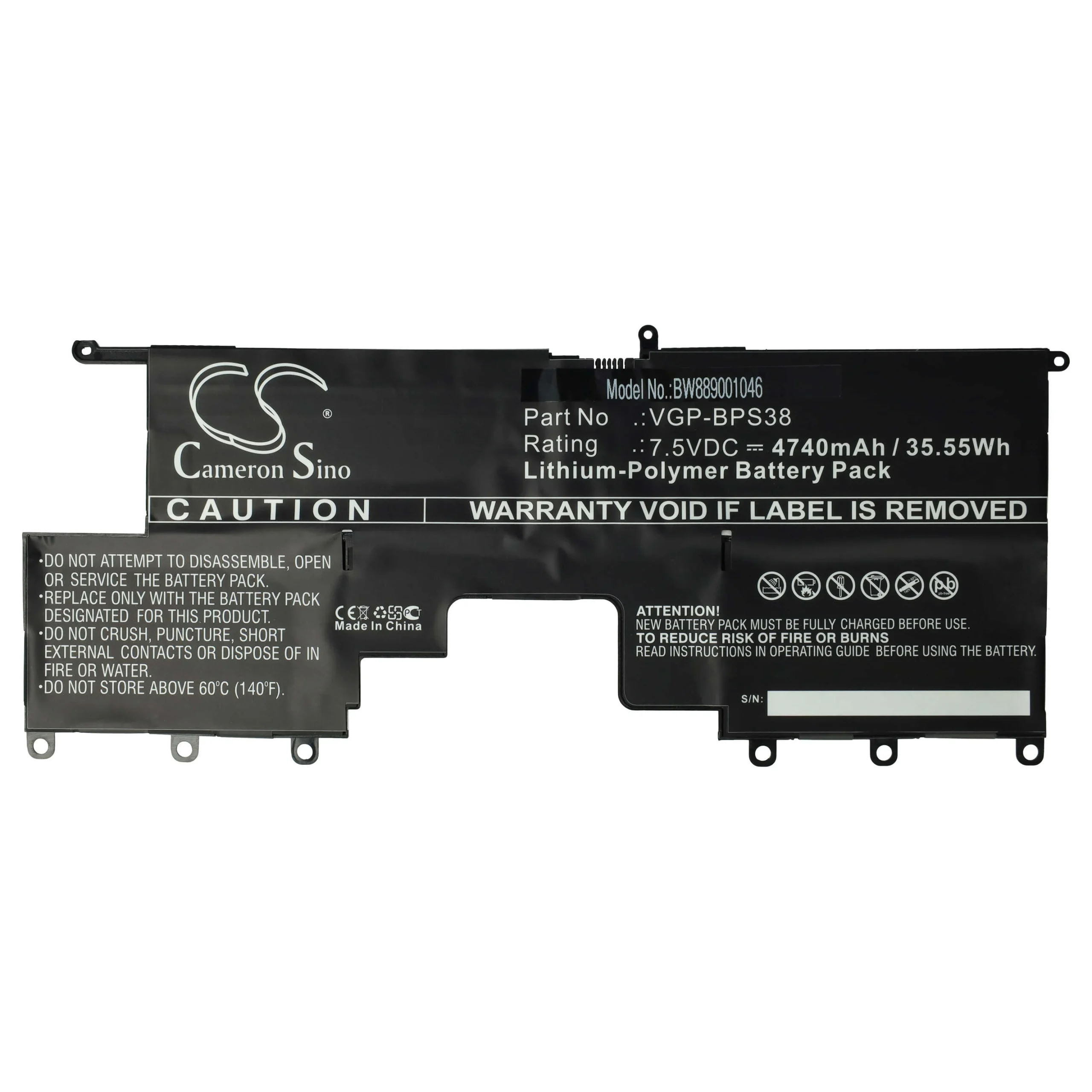 Batterie pour ordinateur portable Sony Vaio Pro 11, Pro 13- 4740mAh 7,5V Li-polymère