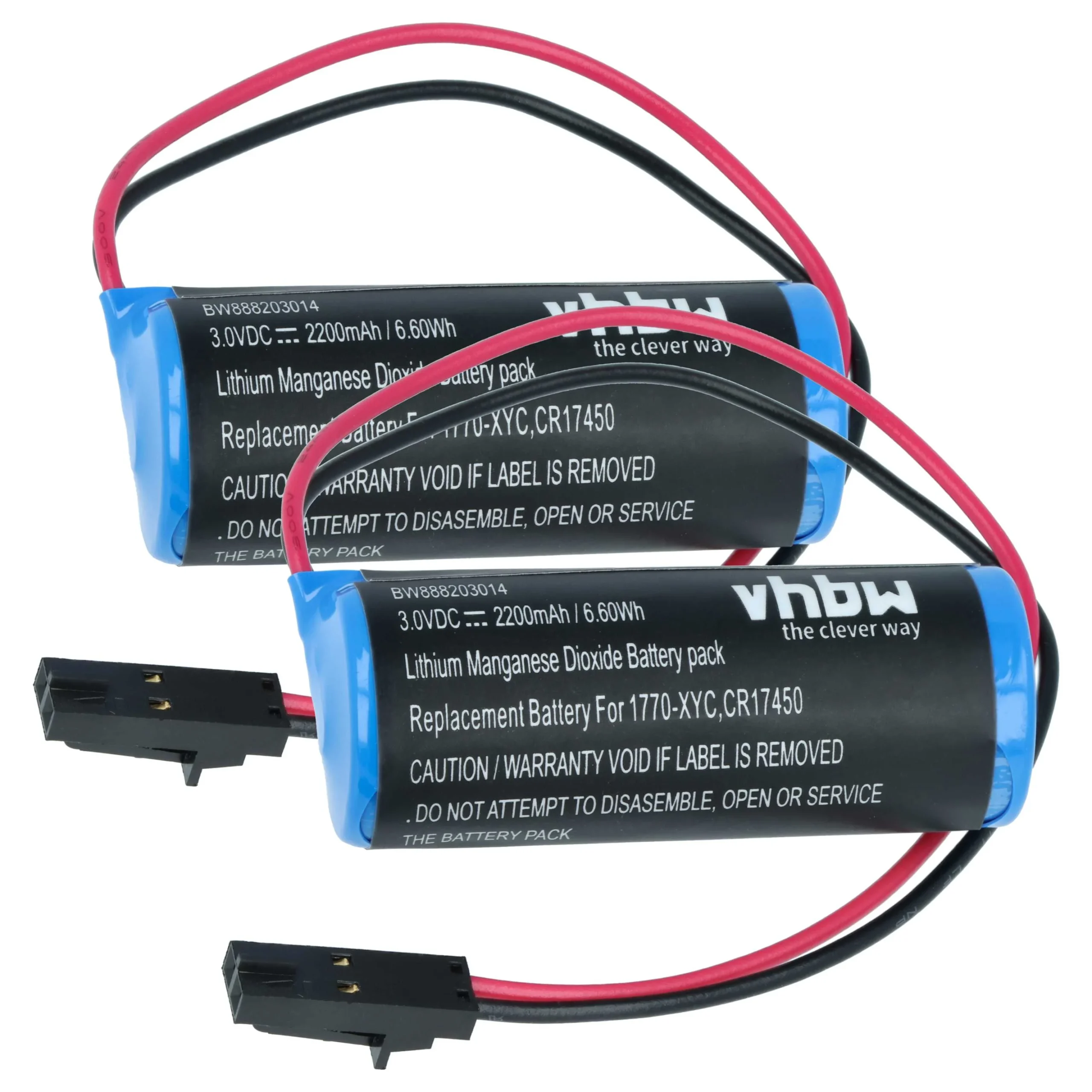 2x Piles remplace Allen Bradley pour PLC Programmable Logic Controller Allen Bradley - 2200mAh 3V Li-MnO2