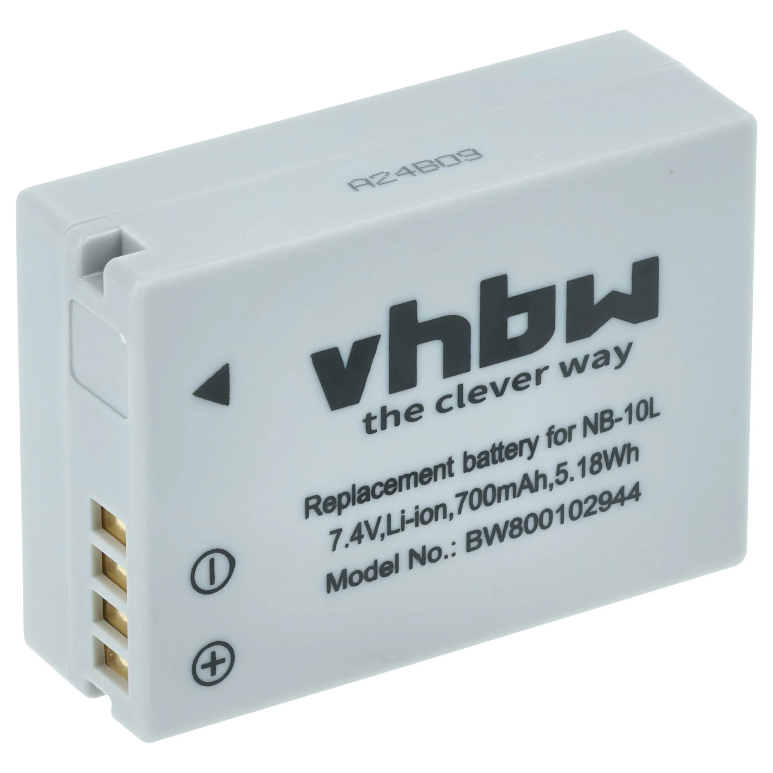 Batterie remplace Canon NB-10L pour appareil photo Canon- 700mAh 7,4V Li-ion