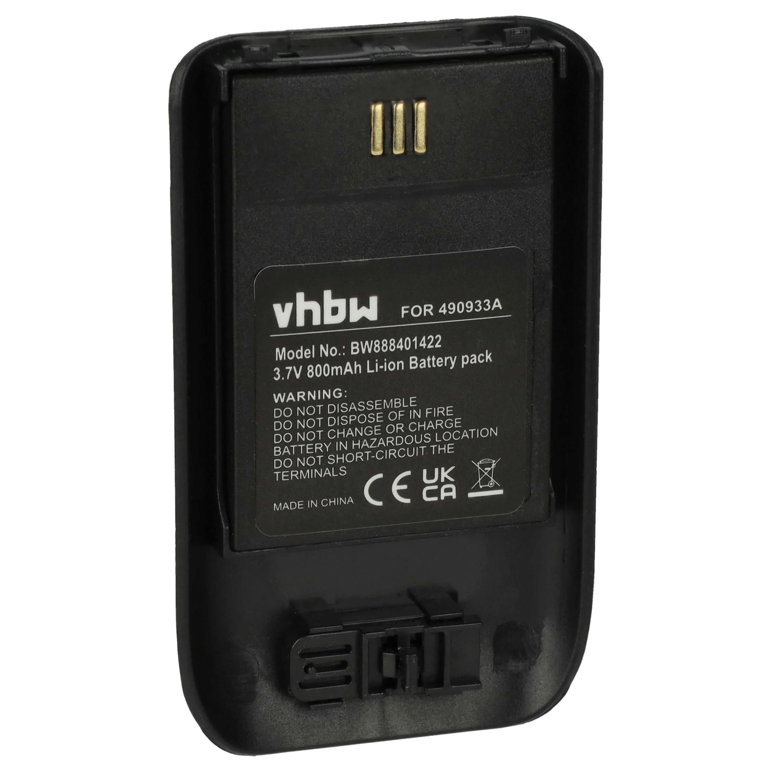 Batterie remplace Ascom 490933A, 660497 pour téléphone Innovaphone - 800mAh 3,7V Li-ion