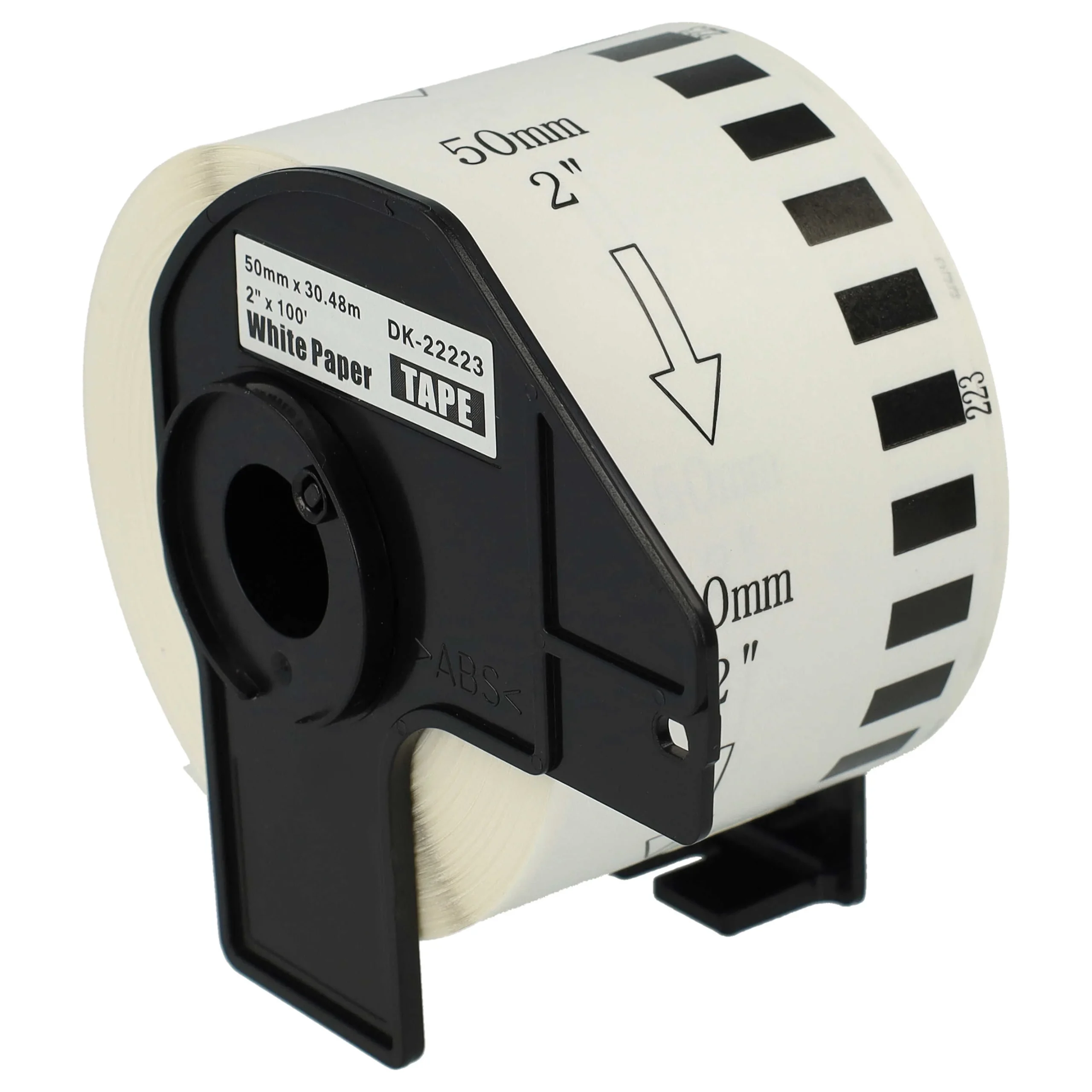 Étiquette remplacent Brother DK-22223 pour imprimante étiqueteuse - premium 50mm x 30,48m + support