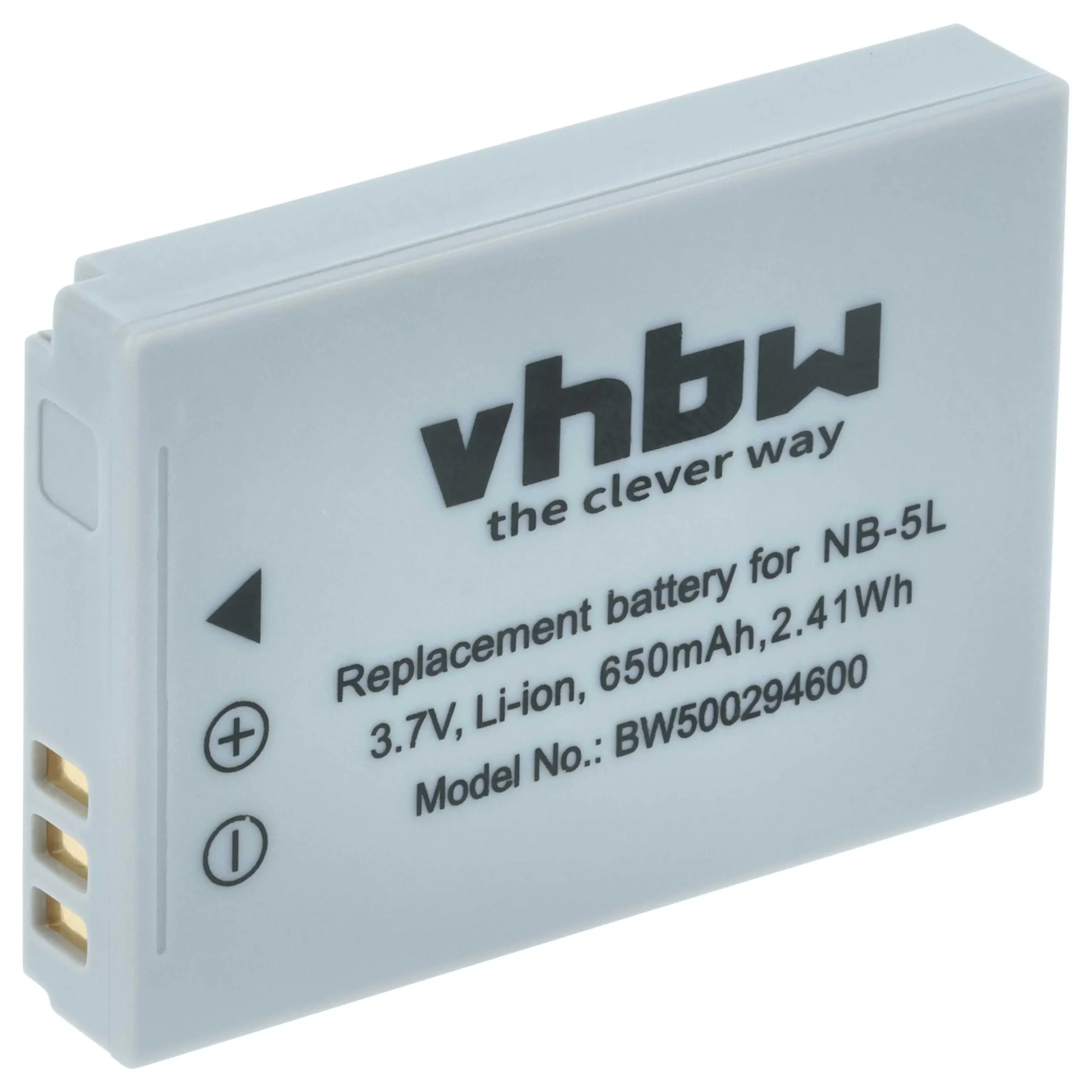 Batterie remplace Canon NB-5L pour appareil photo Canon- 650mAh 3,6V Li-ion